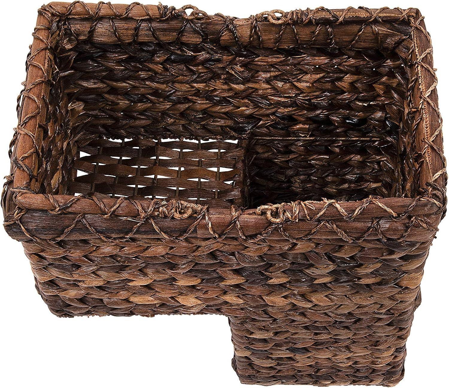 Natural Rattan Rectangular Storage Stair Basket