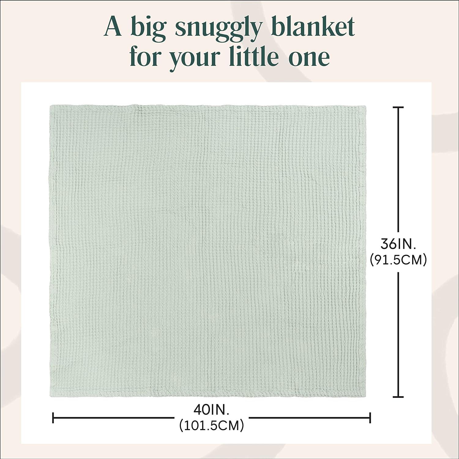 Simka Rose Cotton Soft Breathable Waffle Swaddle Blanket - Baby Receiving Blanket for Nursery, Stroller & Crib - Unisex Neutral 36x36 Inch