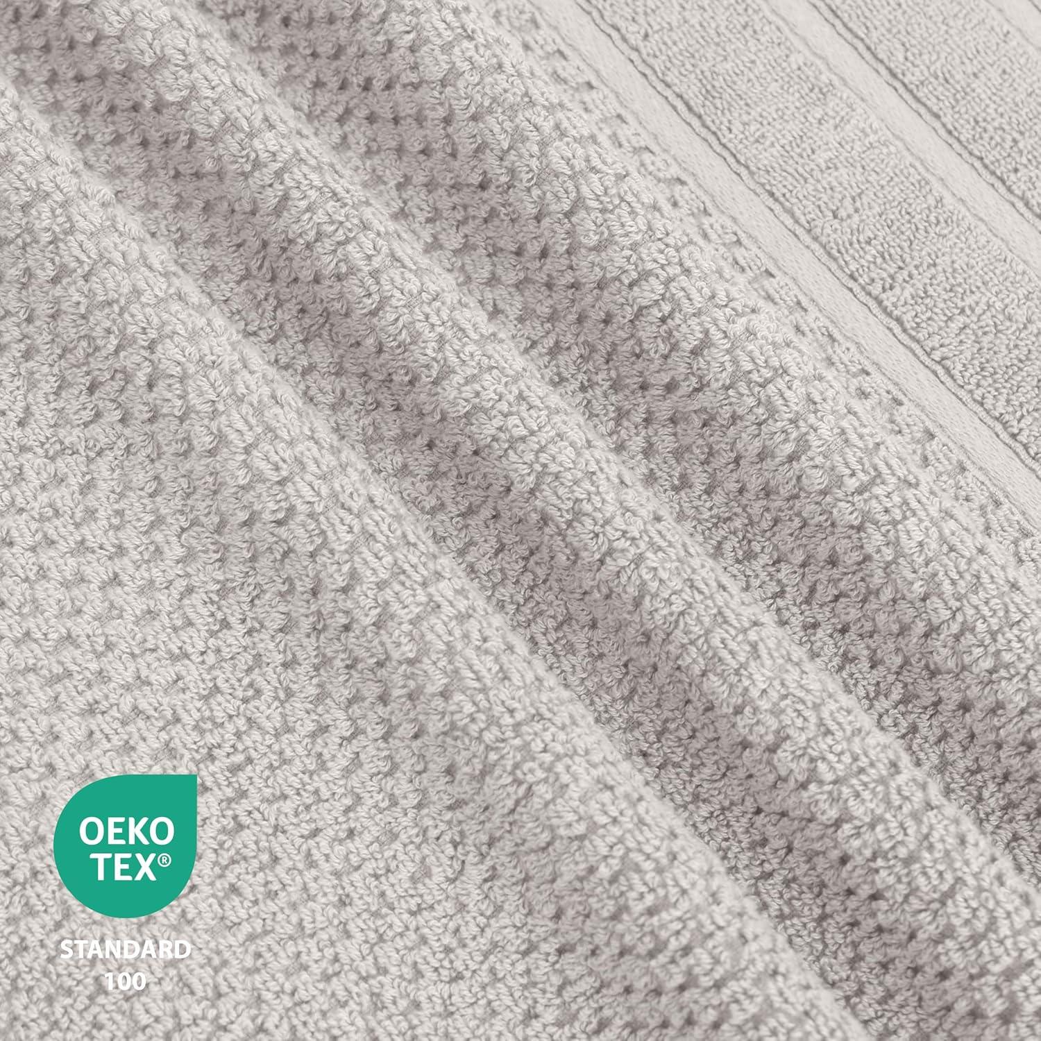 Luxury 100% Cotton 6-Piece Towel Set, 650 GSM Hotel Collection, Super Soft and Highly Absorbent (Multicolor, 6 Pack Set)