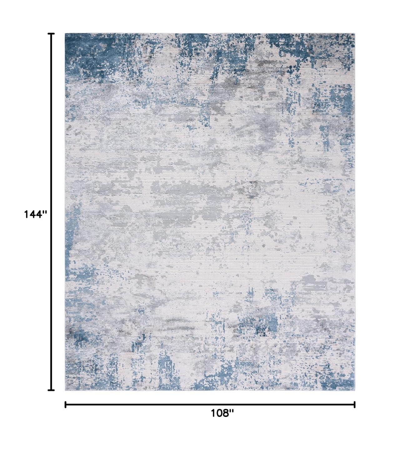 SAFAVIEH Invista Sylvester Abstract Area Rug, Grey/Blue, 9' x 12'