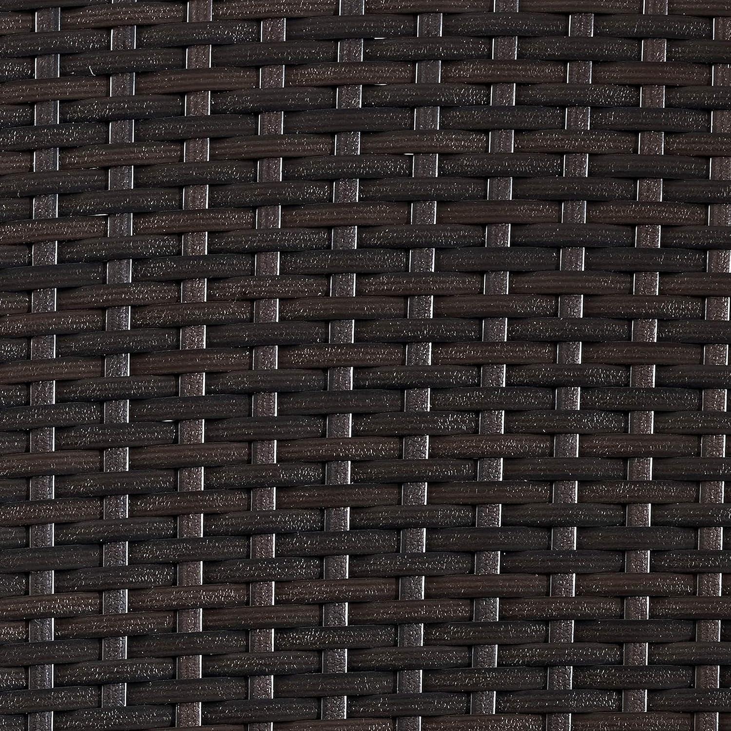 Palm Harbor Outdoor Wicker Sofa In Brown with Gray Cushions - Crosley: All-Weather, Fade-Resistant Patio Furniture