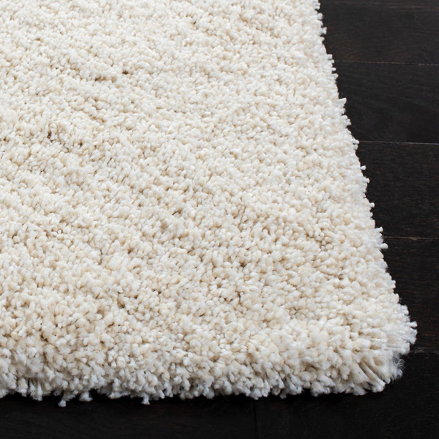 Milan Shag SG180 Power Loomed Indoor Area Rug - Ivory - 7'x7' - Safavieh