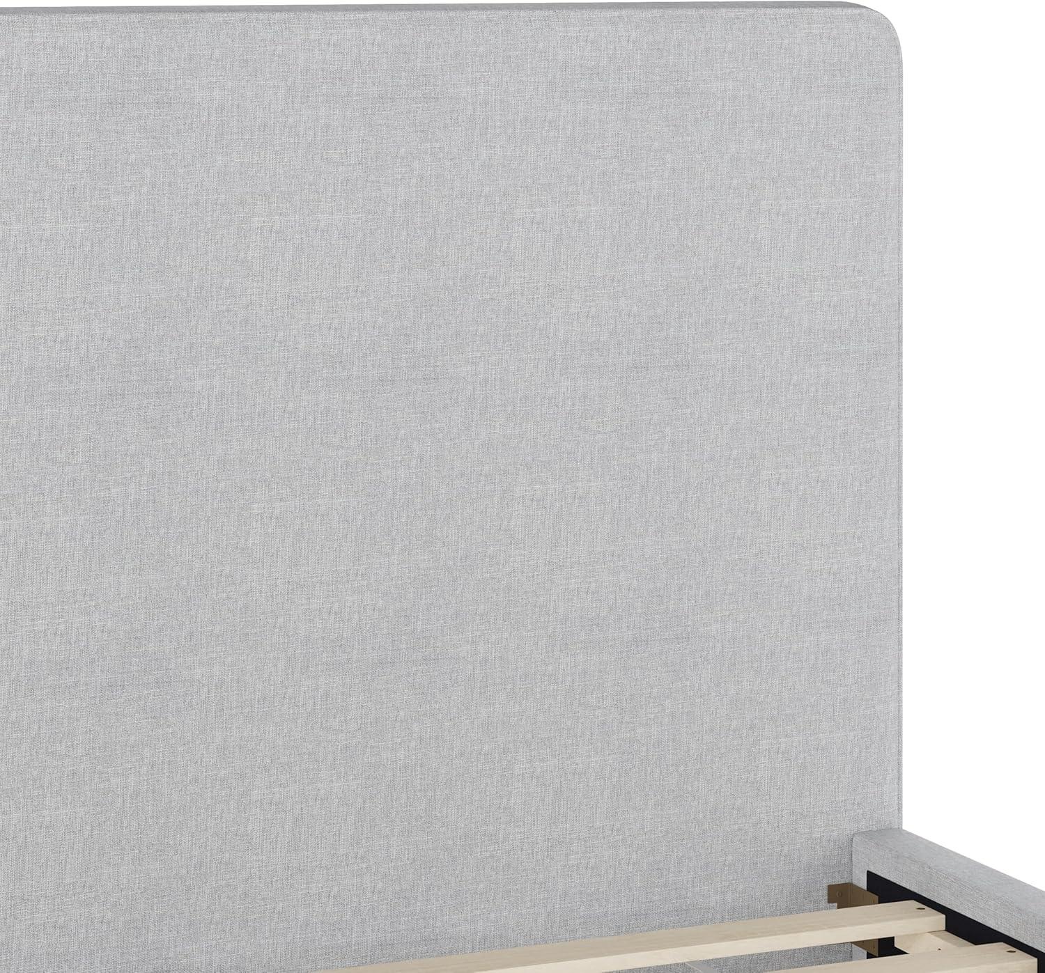 Martha Stewart Martha Stewart Britta Upholstered Platform Bed With Piped Detail Headboard