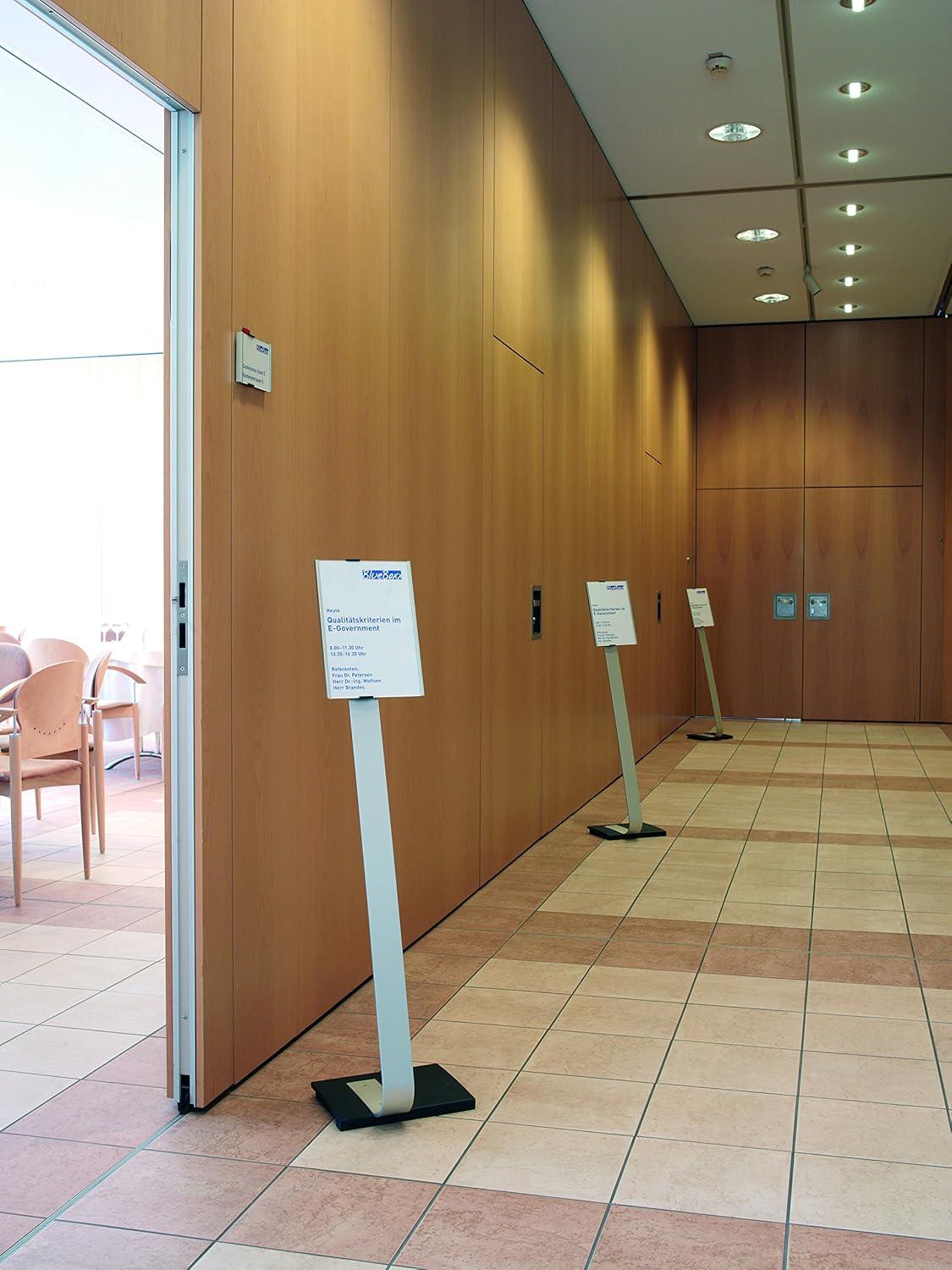 Info Sign Duo Floor Sign Stand For Letter-Size Inserts, 44-1/2" High