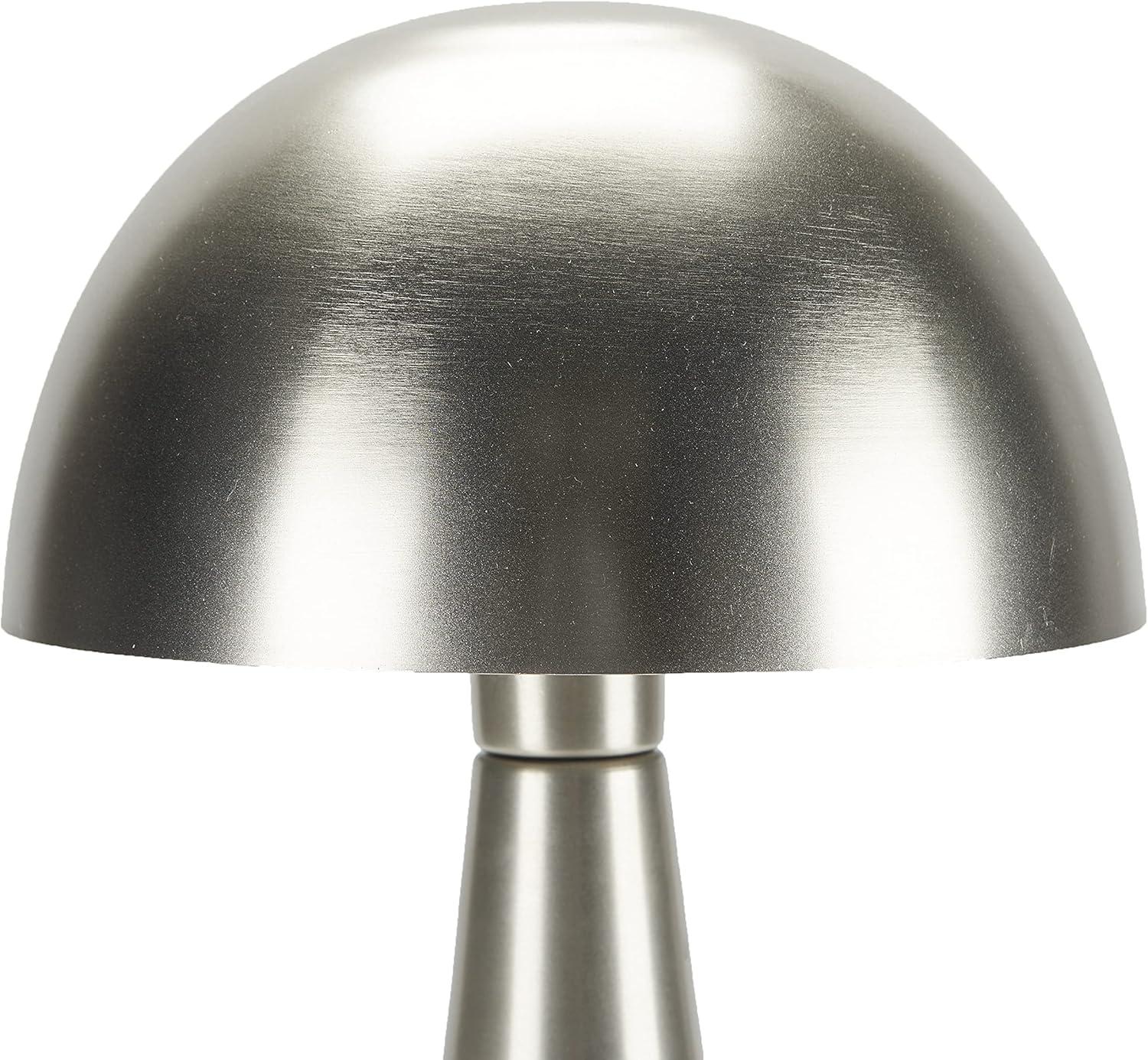 16" Mid-Century Modern Metal Mushroom Accent Table Lamp - Nourison