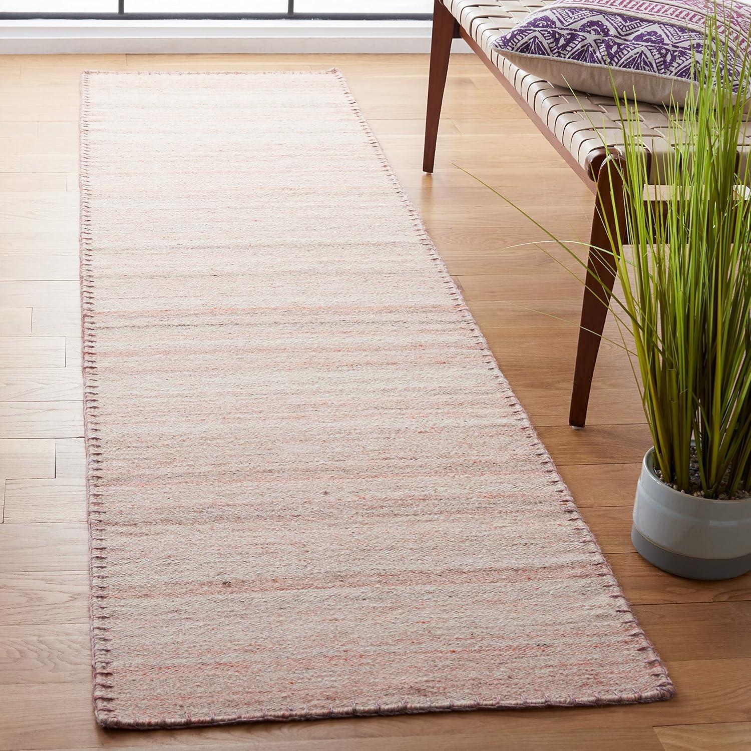 Kilim KLM651 Hand Woven Runner Rug - Light Pink - 2'3"x9' - Safavieh.