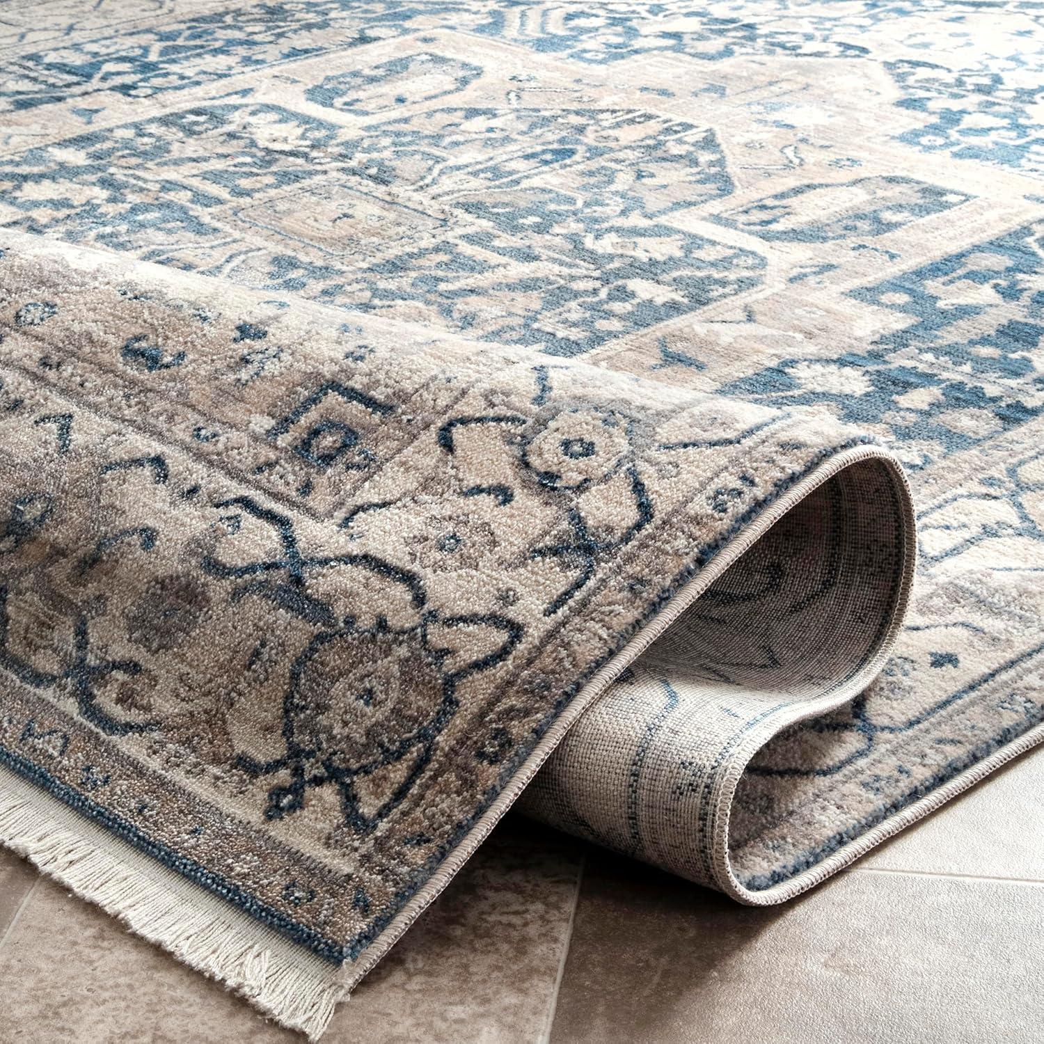 Nuloom Harriet Oriental/Persian 4x6 Indoor Area Rug for Living Room Bedroom Dining Room Kitchen, Grey/Multicolor