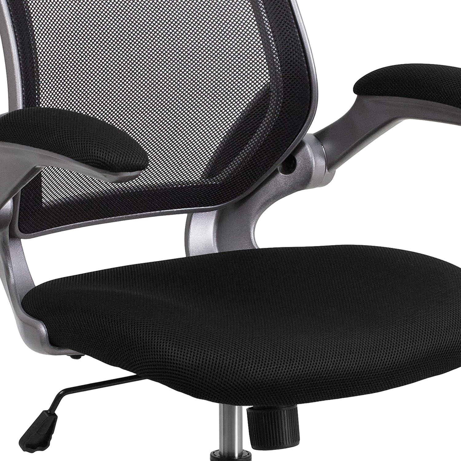 Black Mesh Ergonomic Task Chair with Adjustable Arms