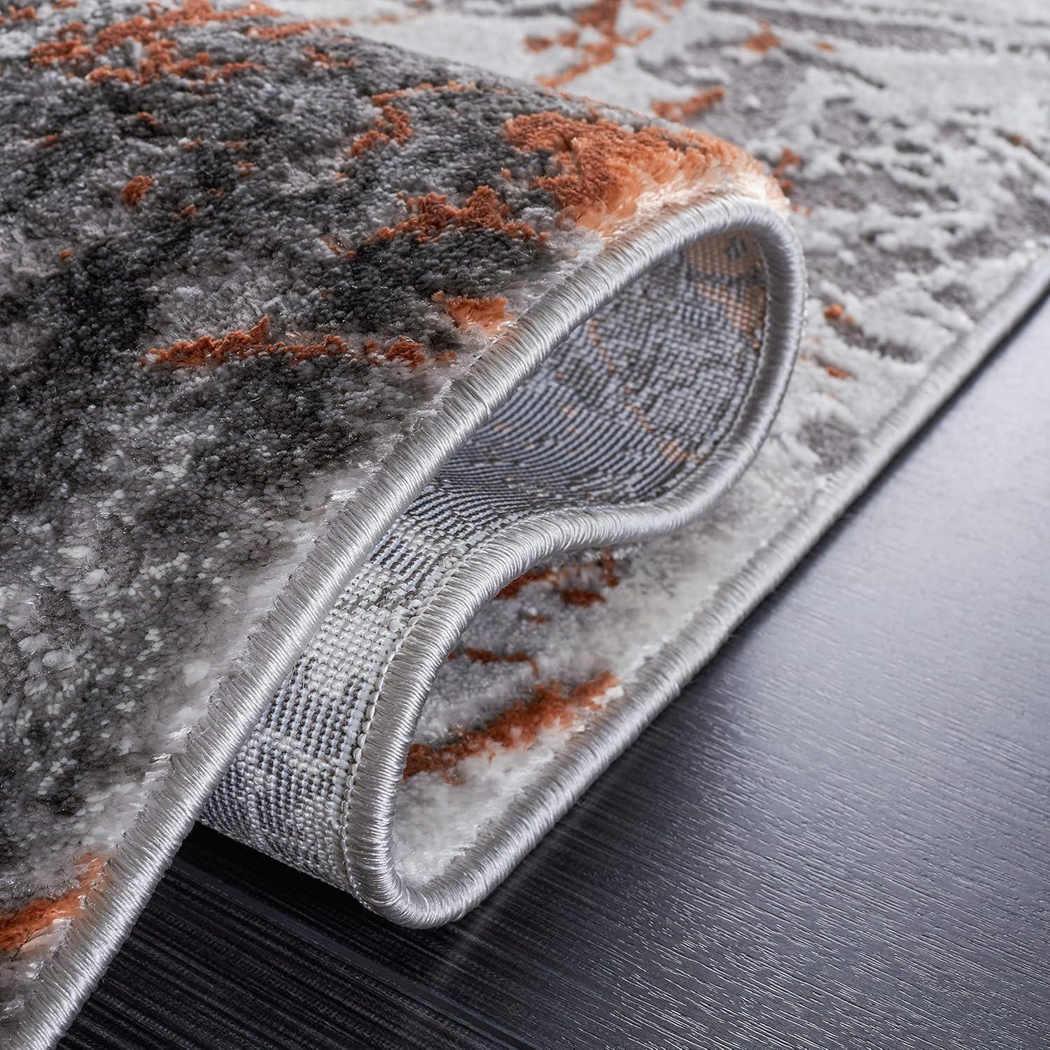 Craft CFT864 Loomed Indoor Area Rug - Grey/Orange - 8'x10' - Safavieh