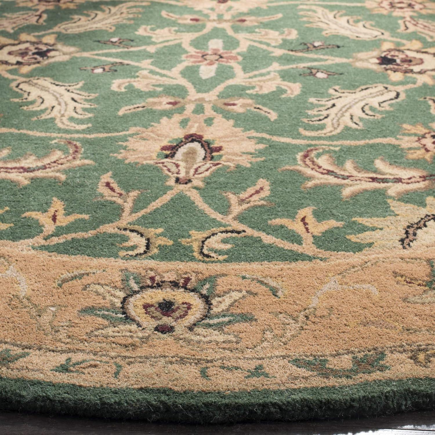 Heritage HG628 Hand Tufted Area Rug - Black/Beige - 6' Round - Safavieh.