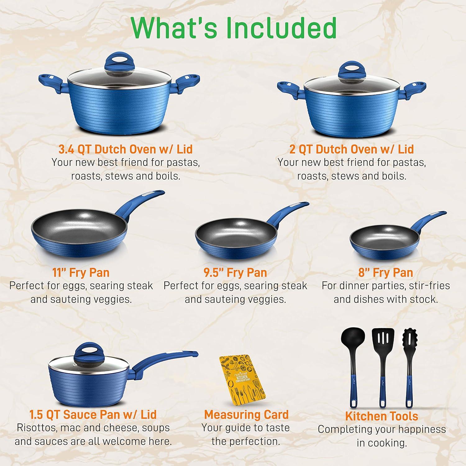 12 - Piece Non-Stick Aluminum Cookware Set