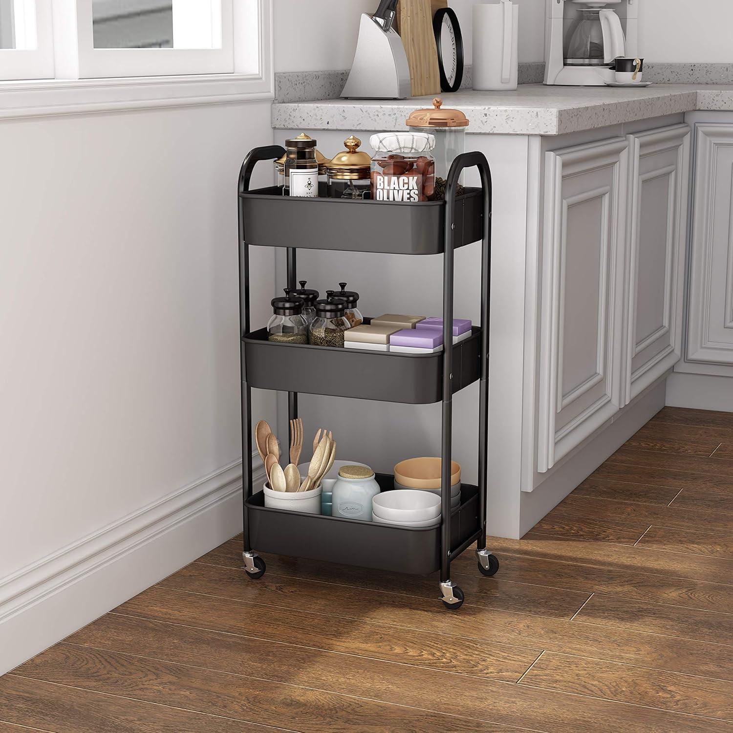 3 Tier Metal Utility Cart - Brightroom™