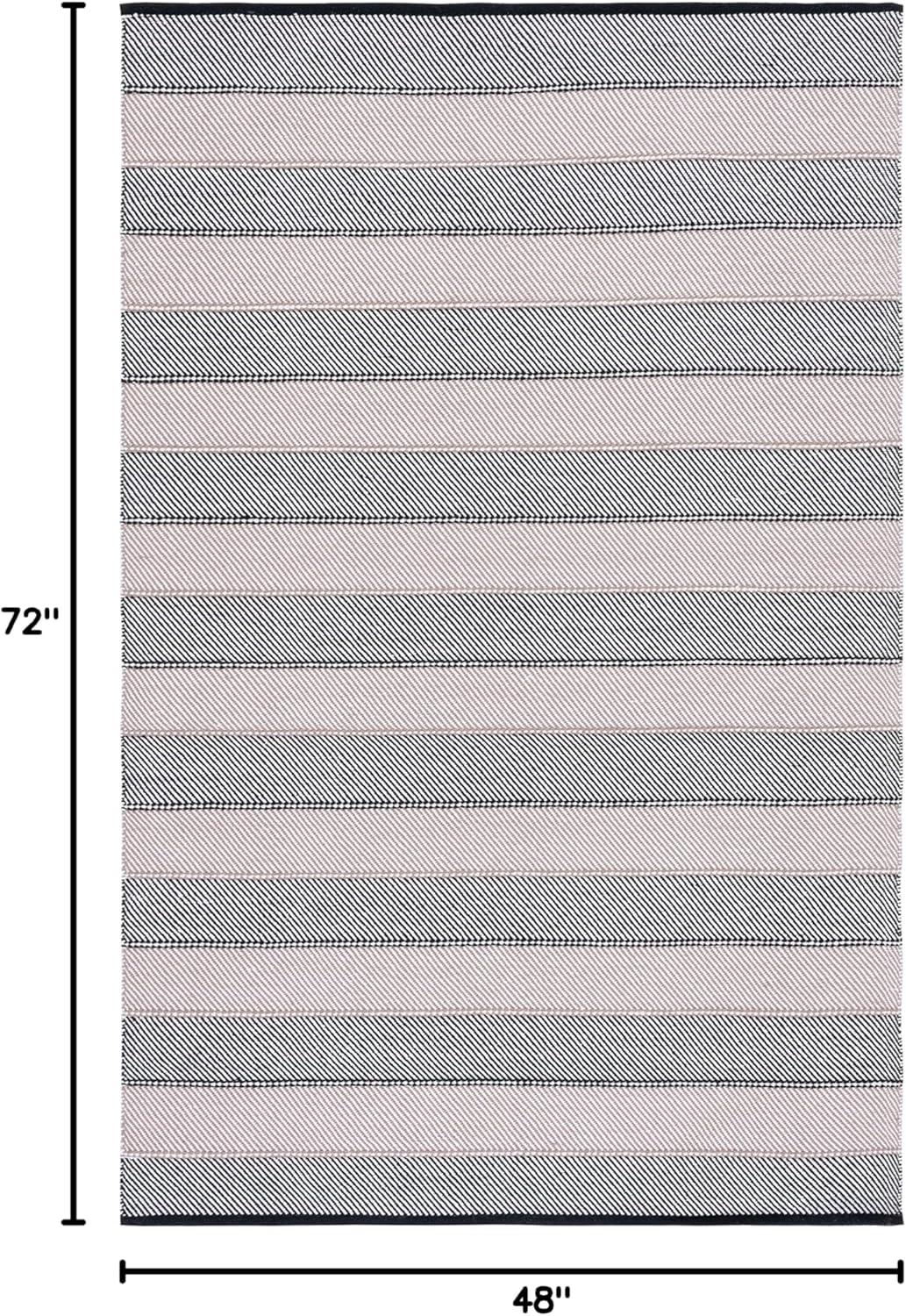 Longshore Tides Striped Kilim Flat Weave Cotton Striped Rug | Wayfair