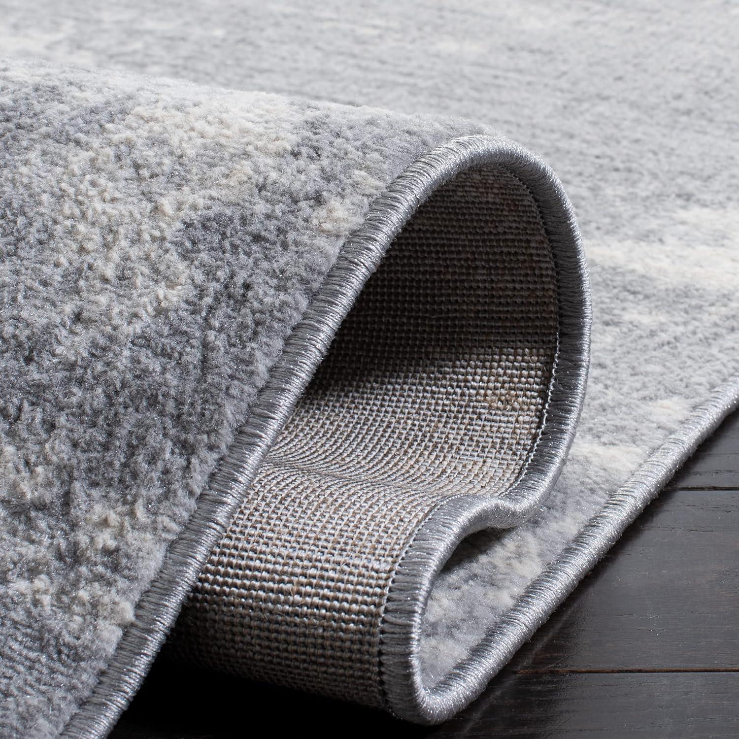 Steelside™ Adilene Abstract Light Gray/Ivory Area Rug