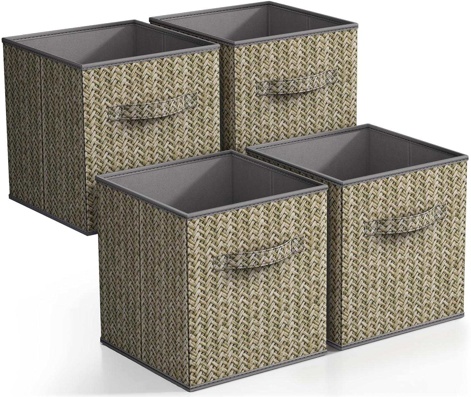 Sorbus Sorbus 4 Pack 11" Foldable Fabric Storage Cube Bins with Handles