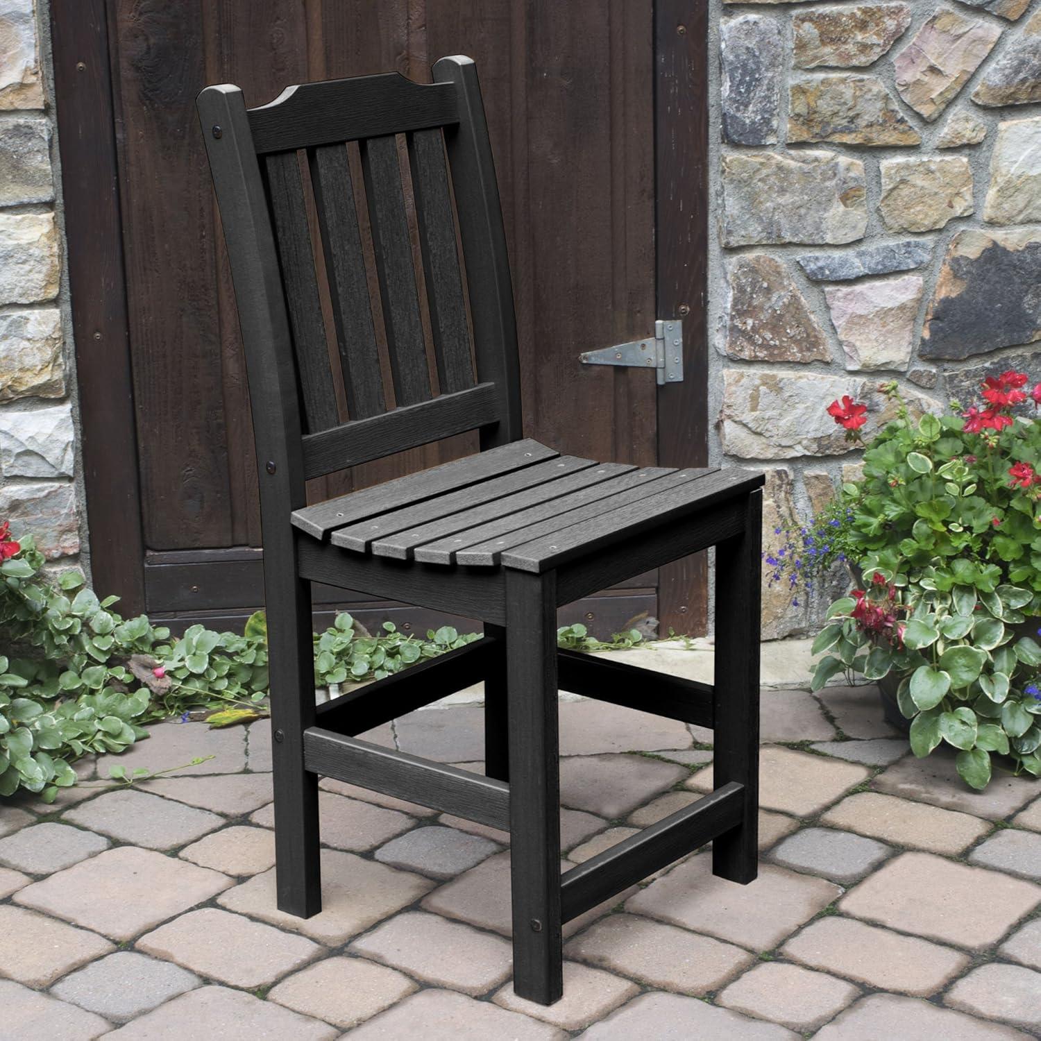 Lehigh Black Bamboo 7-Piece Outdoor Dining Set for 6