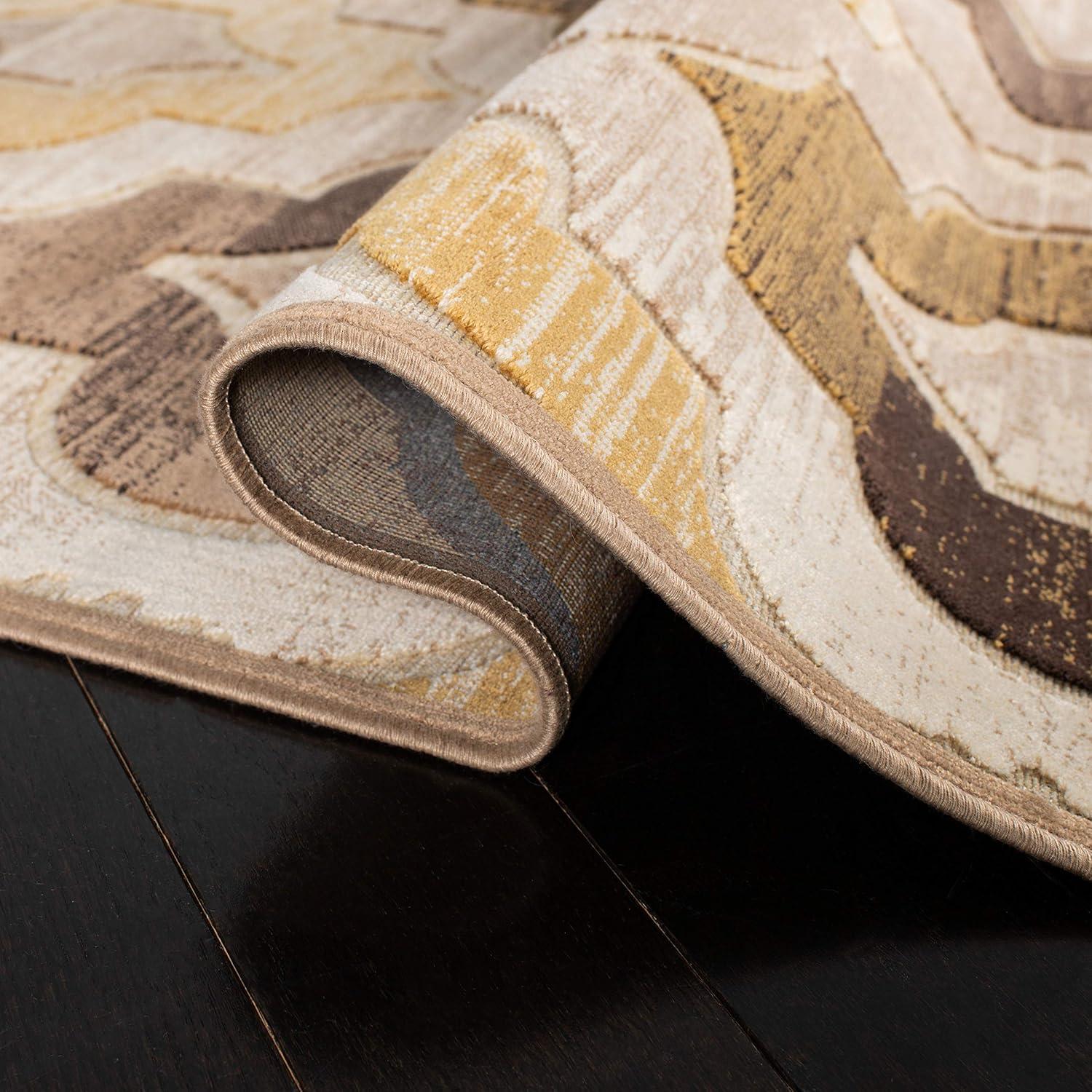 SAFAVIEH Paradise Lakisha Geometric Tessellation Area Rug, Taupe/Multi, 5'3" x 7'6"