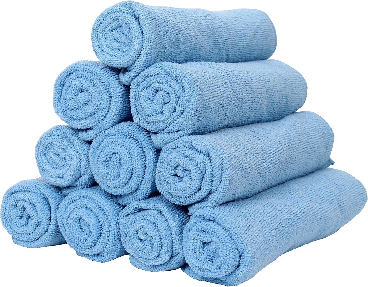 Arkwright Blue Microfiber Hand Towels 12 Pack