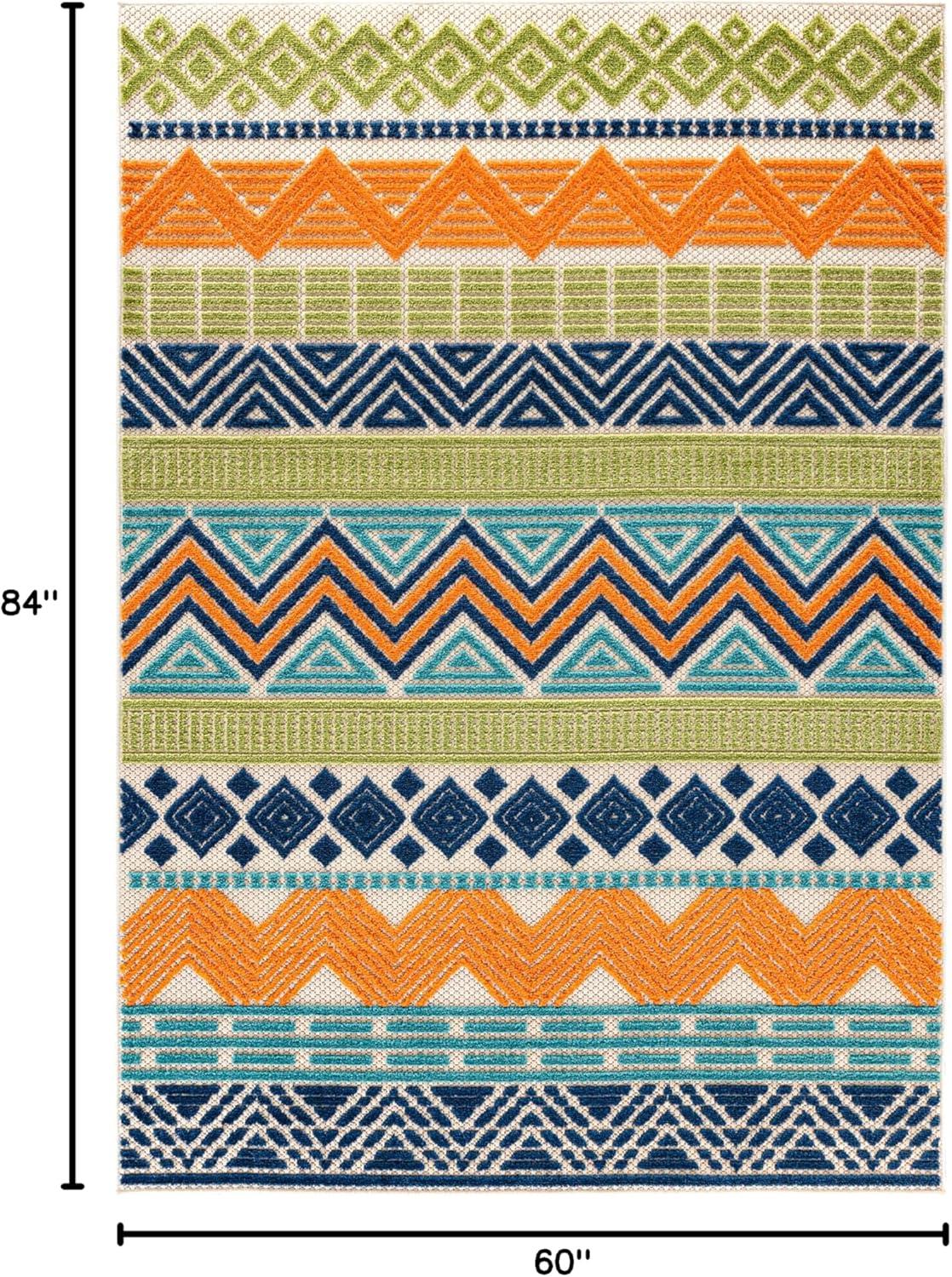 World Rug Gallery Marbella Contemporary Boho Indoor/Outdoor Area Rug