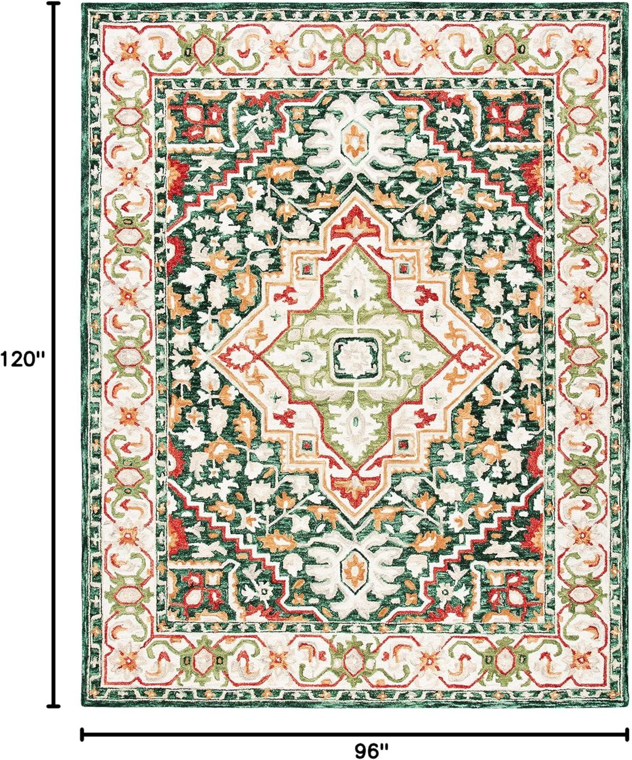 Aspen APN705 Hand Tufted Area Rug - Green/Ivory - 8'x10' - Safavieh.