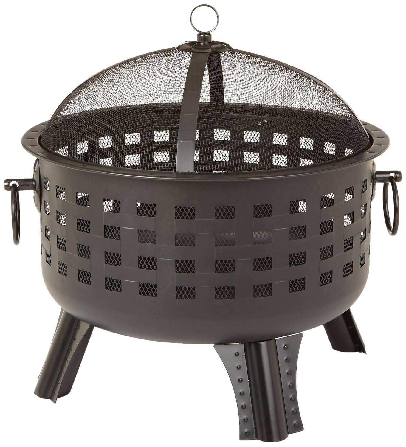 Amazon Basics 27 inch Steel Round Lattice Fire Pit
