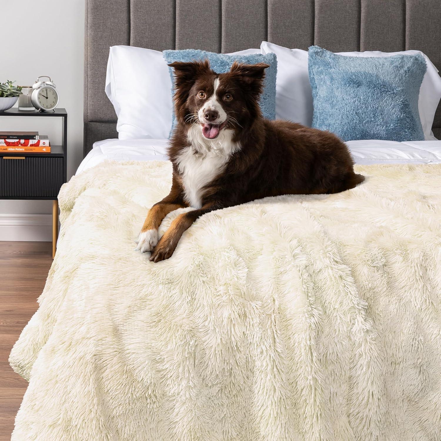 PetAmi Faux Fur Sherpa Pet Blanket
