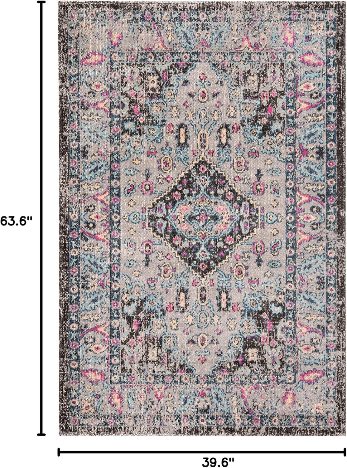 SAFAVIEH Artisan Blaze Oriental Area Rug, Light Grey/Black, 3'3" x 5'3"