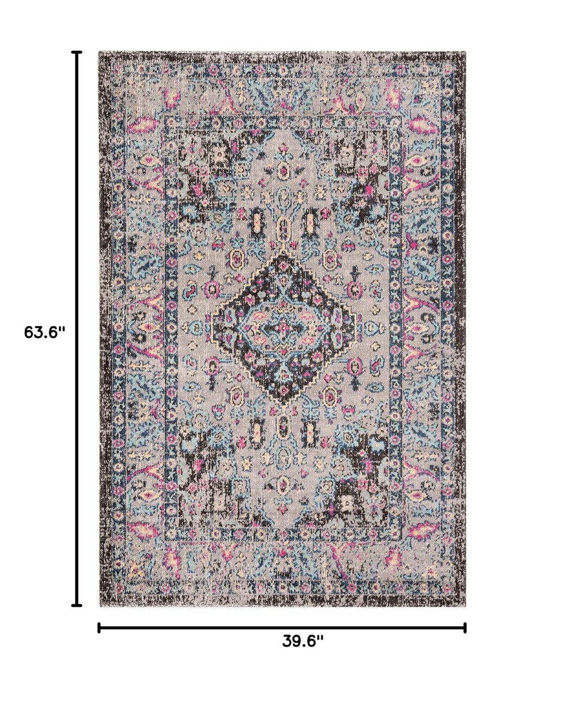SAFAVIEH Artisan Blaze Oriental Area Rug, Light Grey/Black, 3'3" x 5'3"