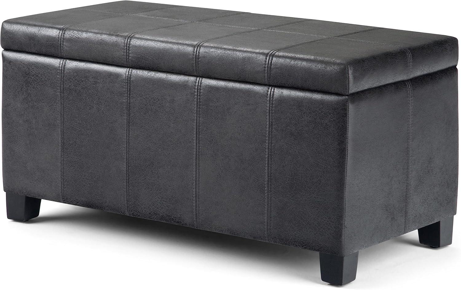 Simpli Home Dover Storage Ottoman Bench,Assembled