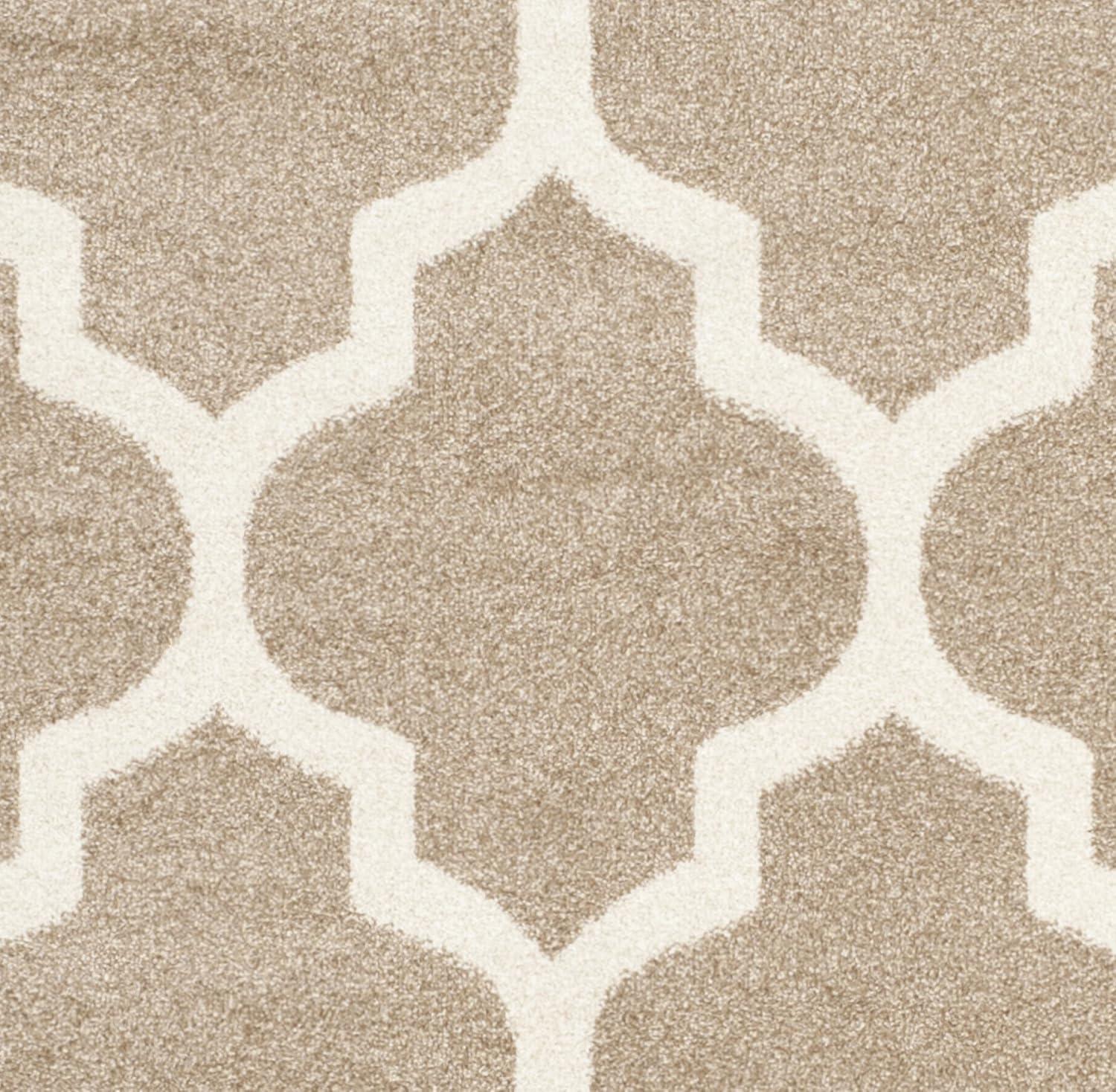 Amherst AMT420 Power Loomed Indoor Area Rug - Wheat/Beige - 4'x6' - Safavieh