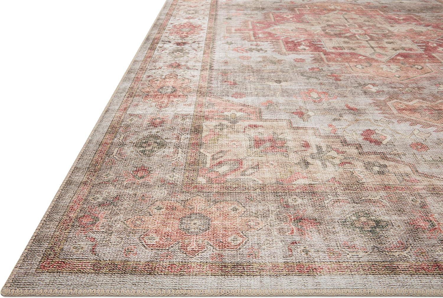 Loloi II Heidi Collection HEI-02 Dove / Spice, Oriental Area Rug 3'-6" x 5'-6"