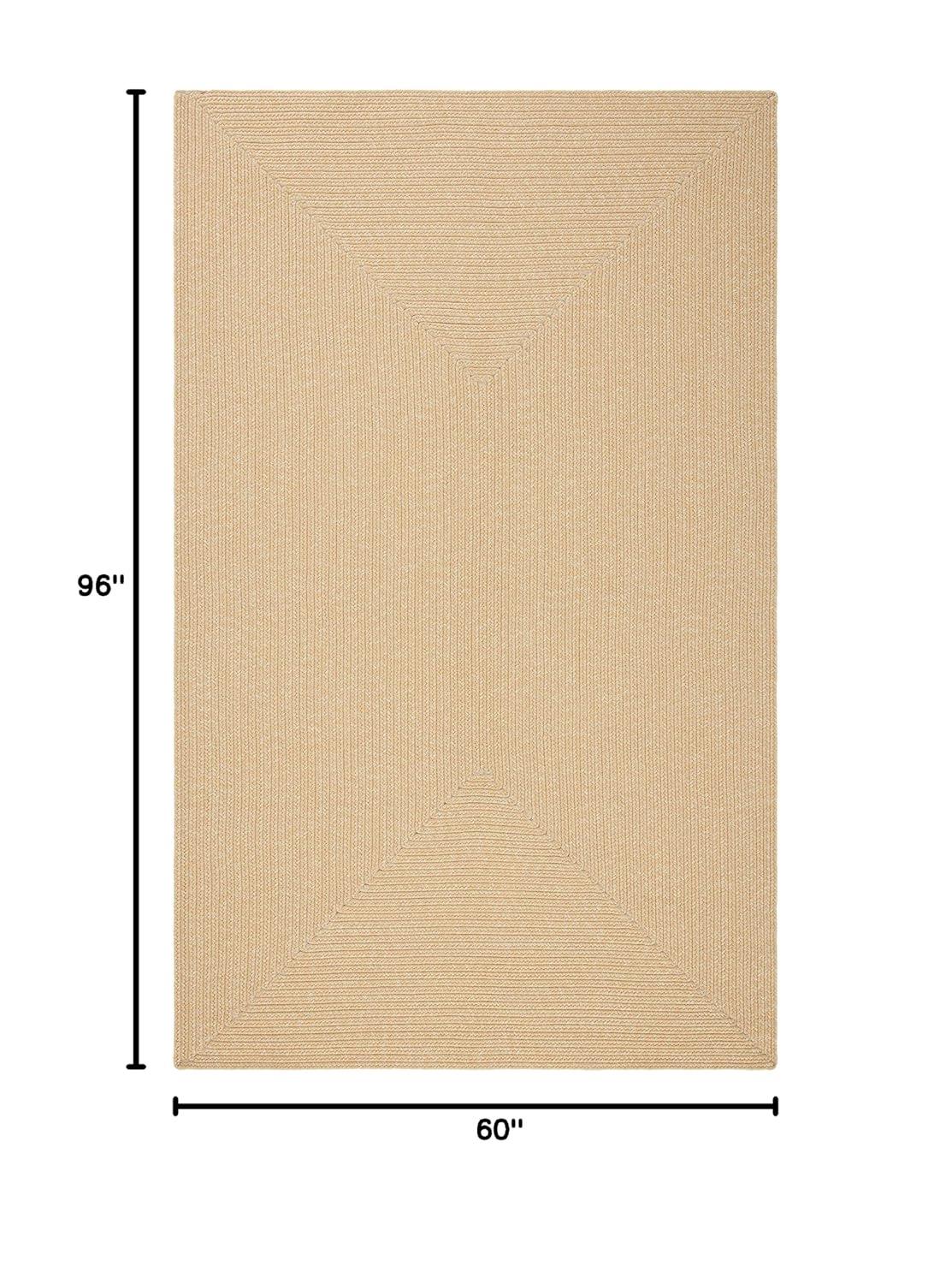 Braided BRD315 Hand Woven Area Rug - Beige/Tan - 5'x8' - Safavieh.
