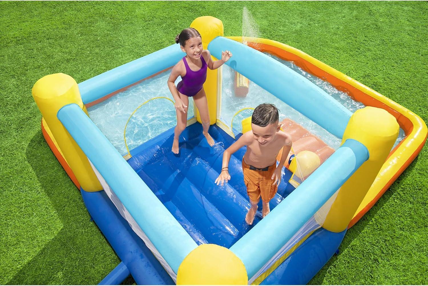Bestway Bestway H2OGO Beach Bounce Kids Inflatable Outdoor Water Park with Air Blower