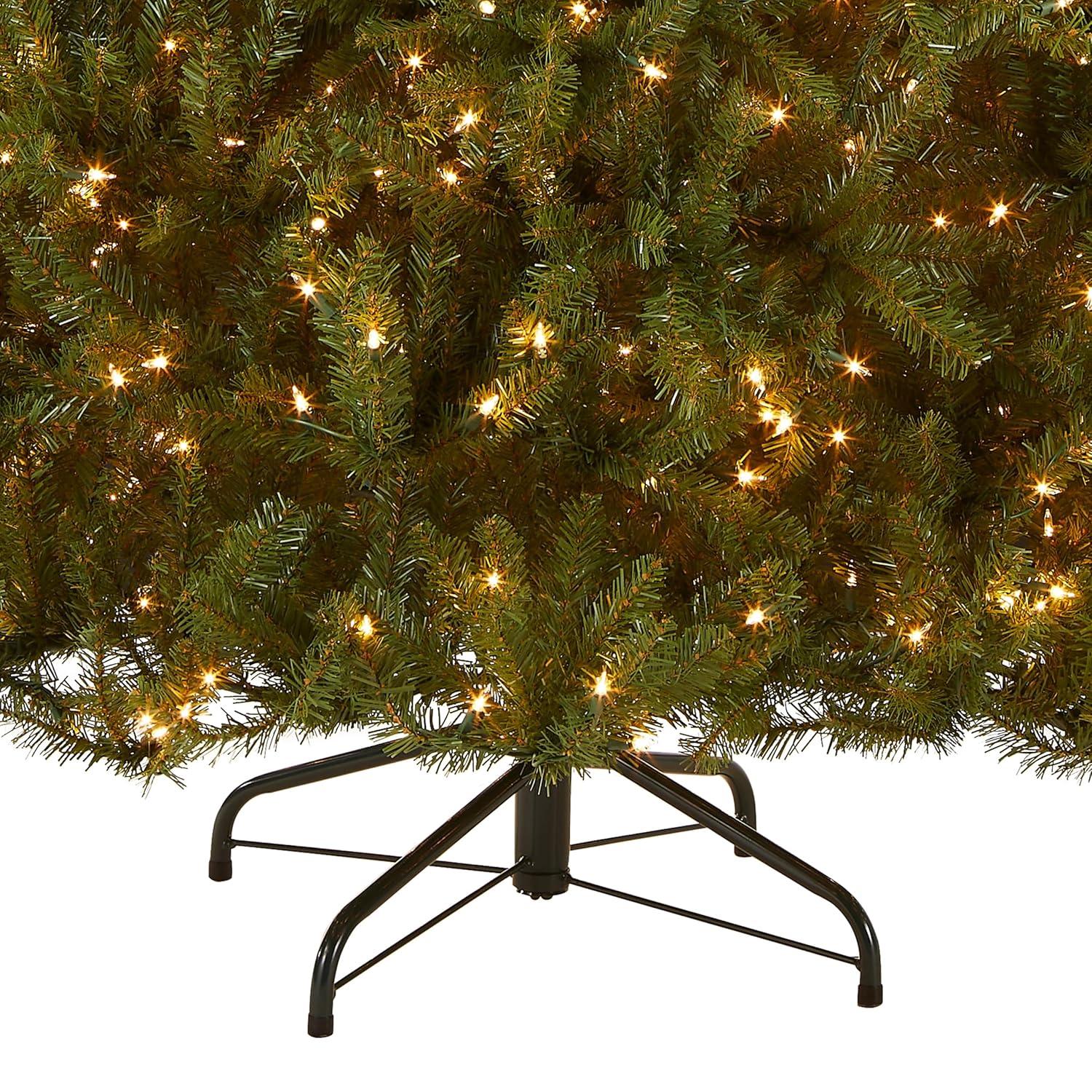 6.5' Prelit Dunhill Fir Artificial Christmas Tree White Lights - National Tree Company