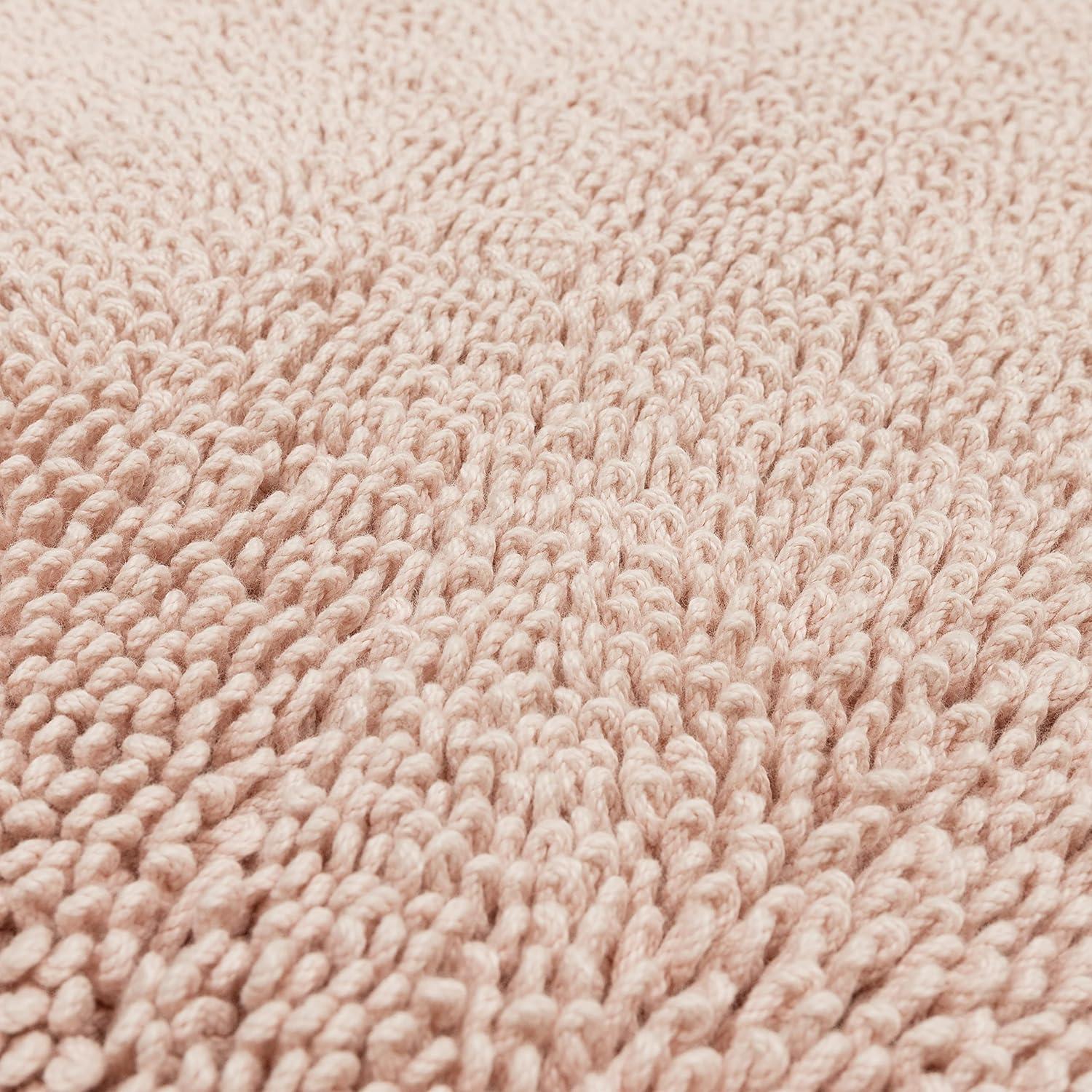 Blush Cotton High-Pile 24" x 60" Bath Rug