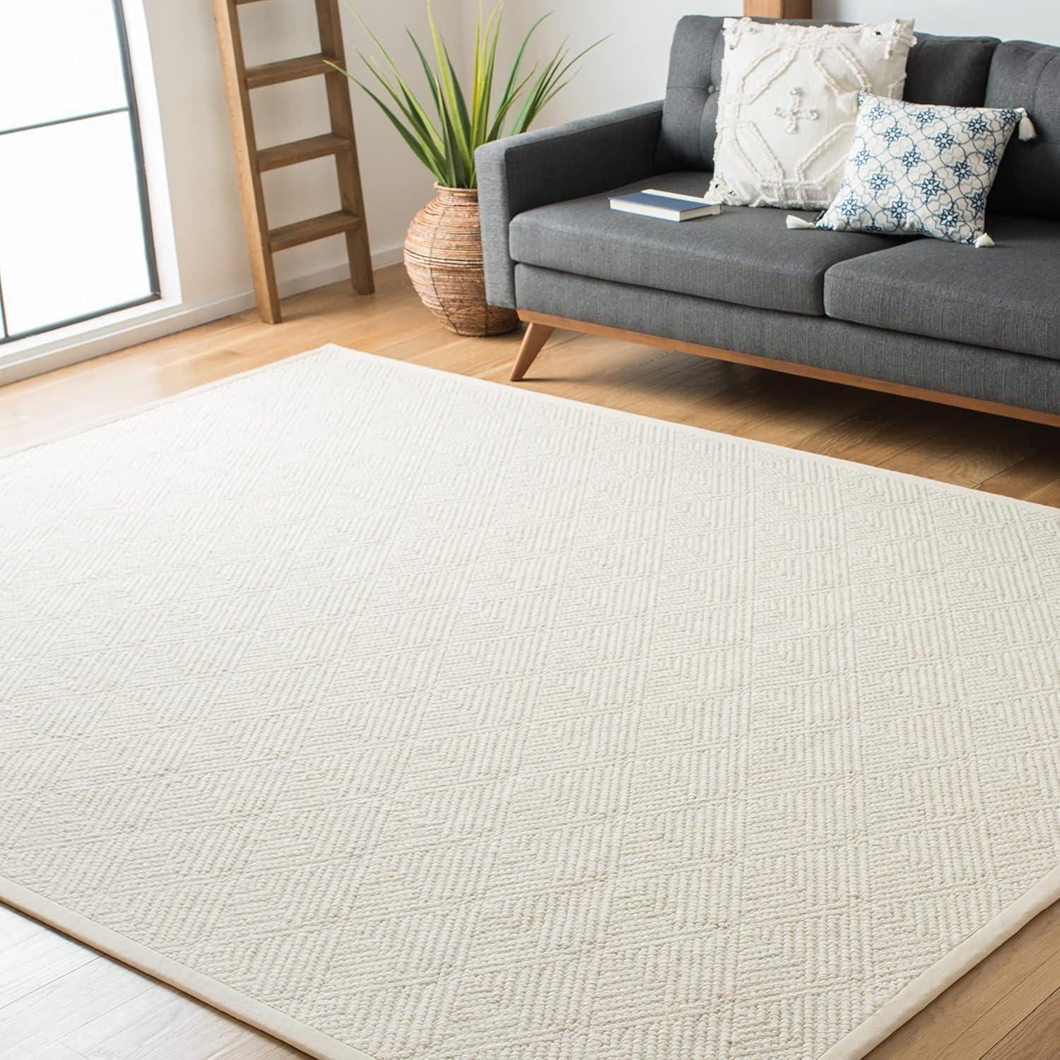 Natural Fiber NF483 Flat Weave Indoor Area Rug - Ivory - 8'x10' - Safavieh
