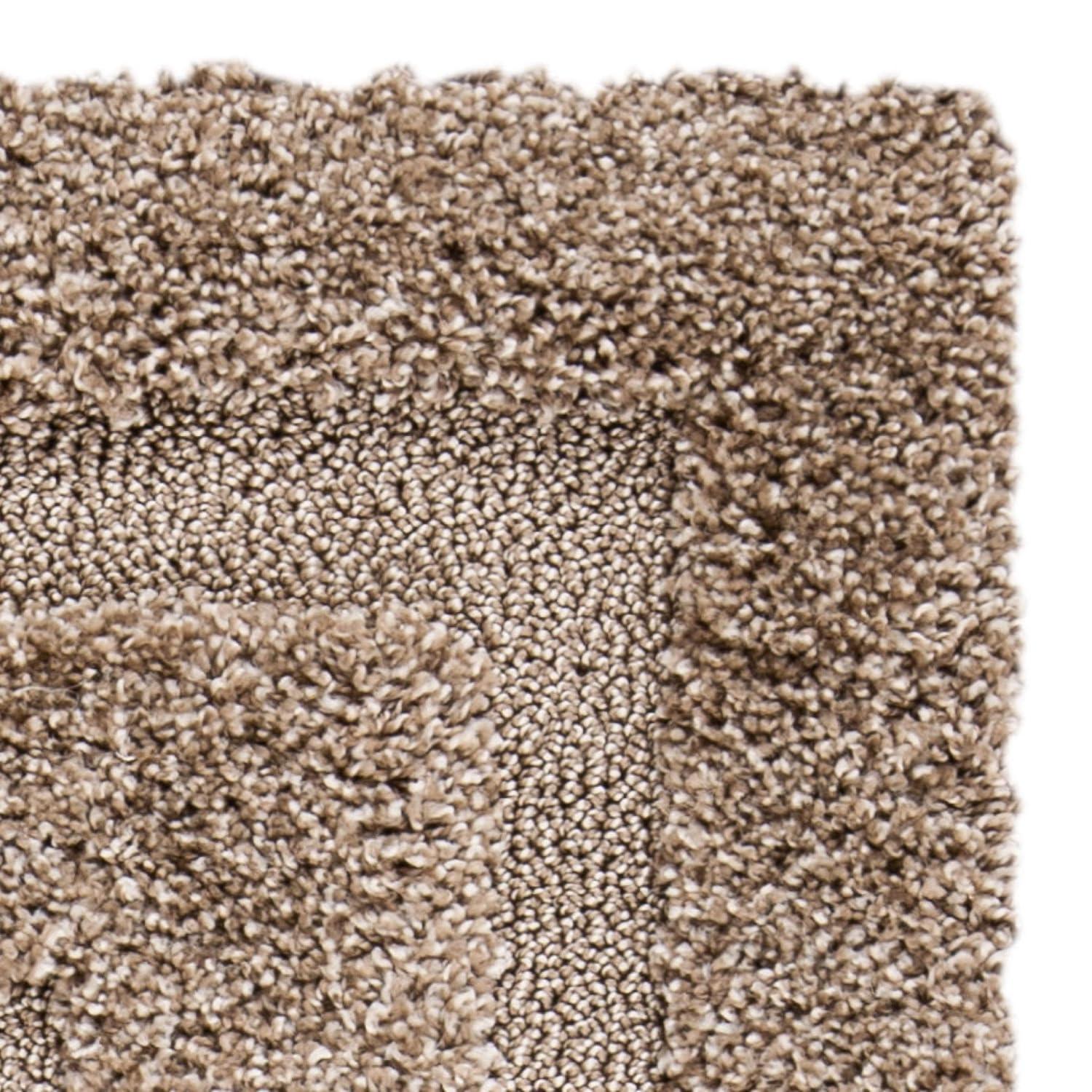 Florida Shag SG454 Power Loomed Indoor Area Rug - Beige/Beige - 4'x4' - Safavieh.