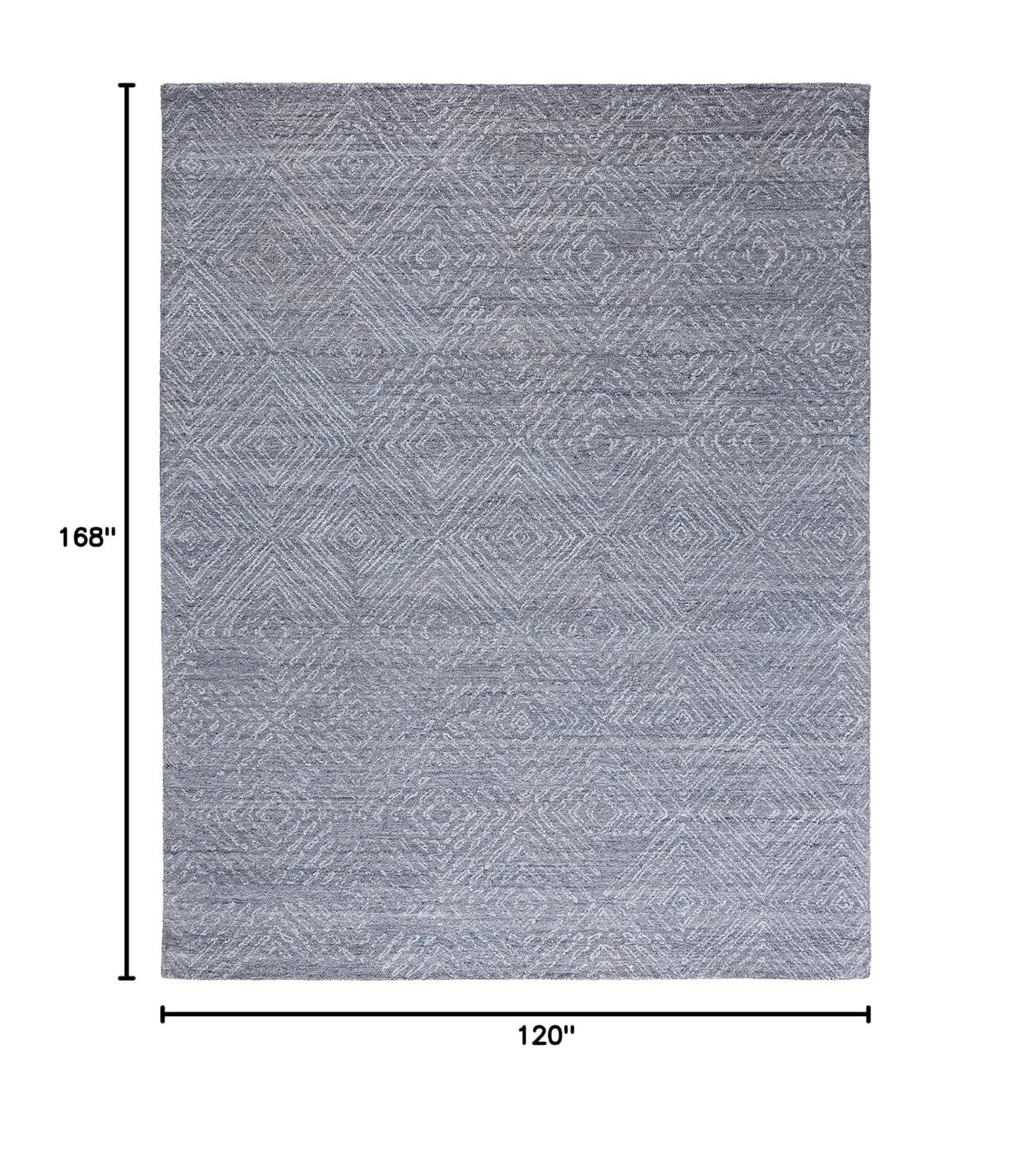George Oliver Abstract Hand Tufted Performance Geometric Rug