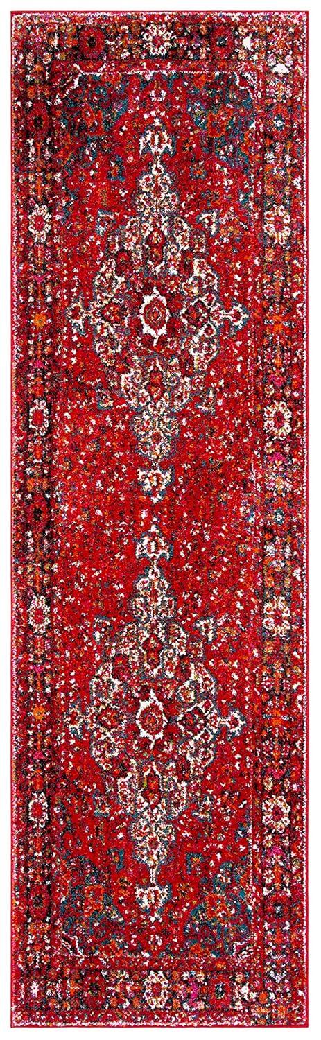 Vintage Hamadan VTH222 Power Loomed Indoor Runner Rug - Red/Multi - 2'3"x14' - Safavieh