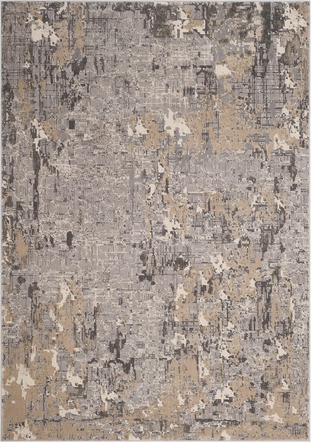 Meadow 100 MDW178 Power Loomed Indoor Area Rug - Grey - 4'x6' - Safavieh