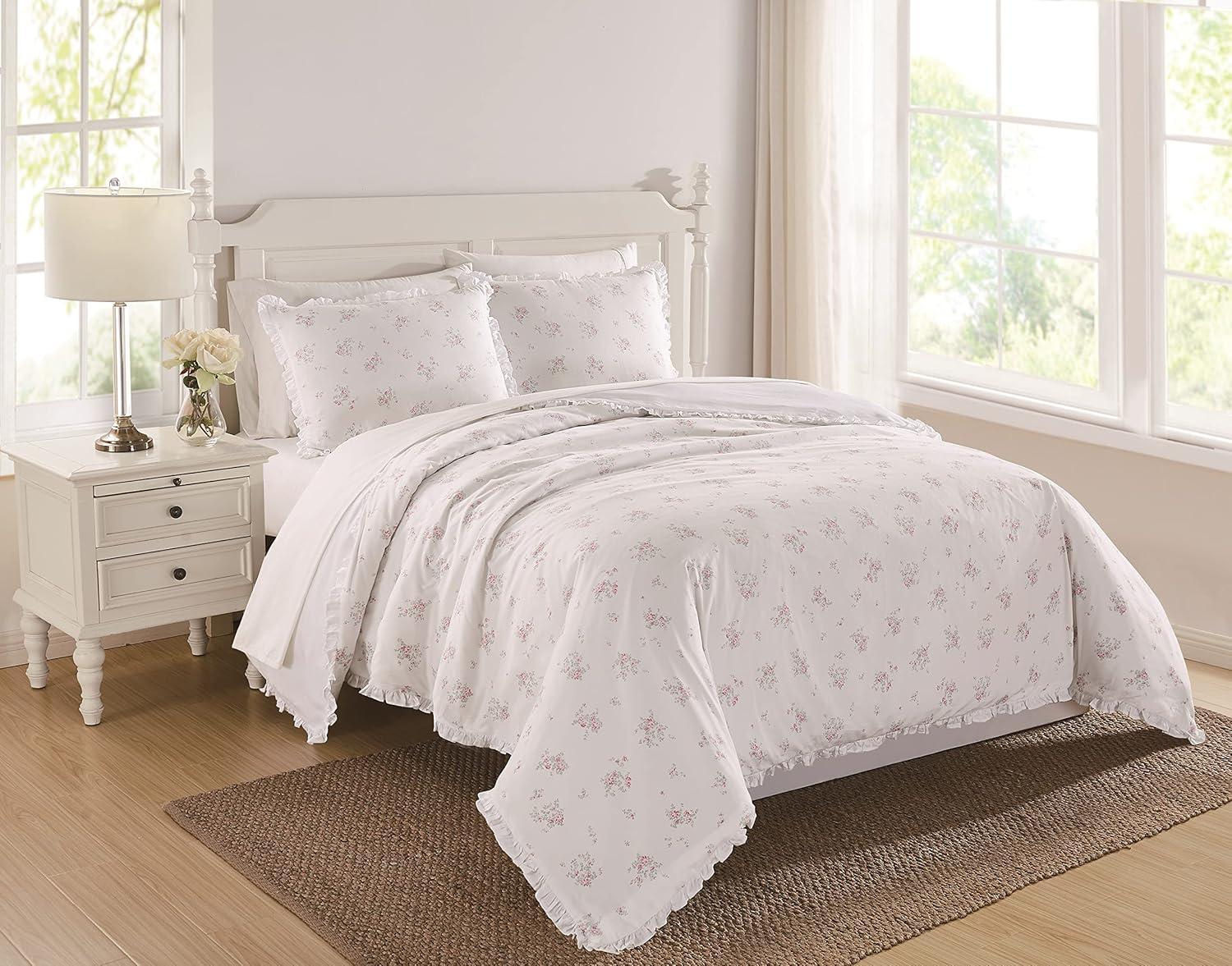 Rosebury Sateen Floral Duvet Cover Set