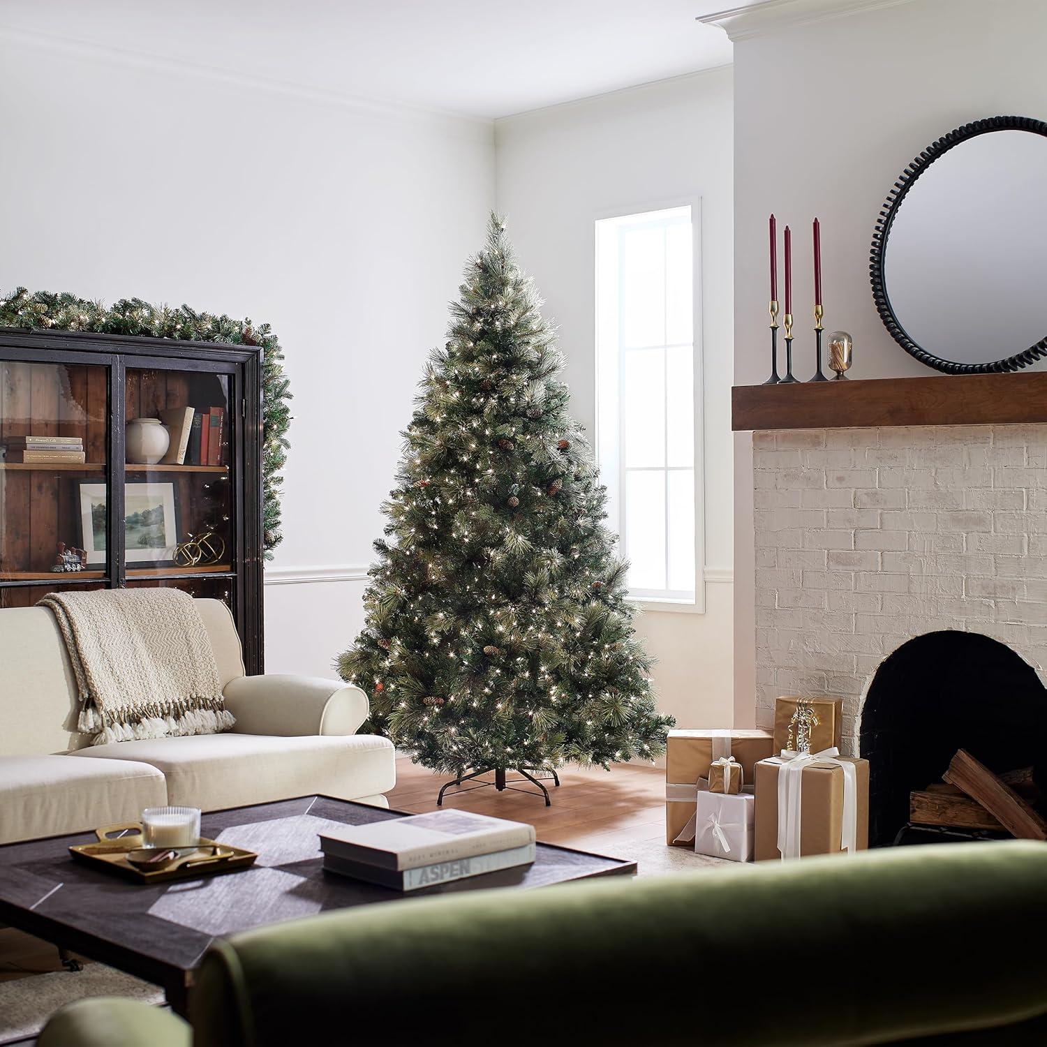 7.5' Prelit Carolina Pine Artificial Christams Tree Clear Lights - National Tree Company