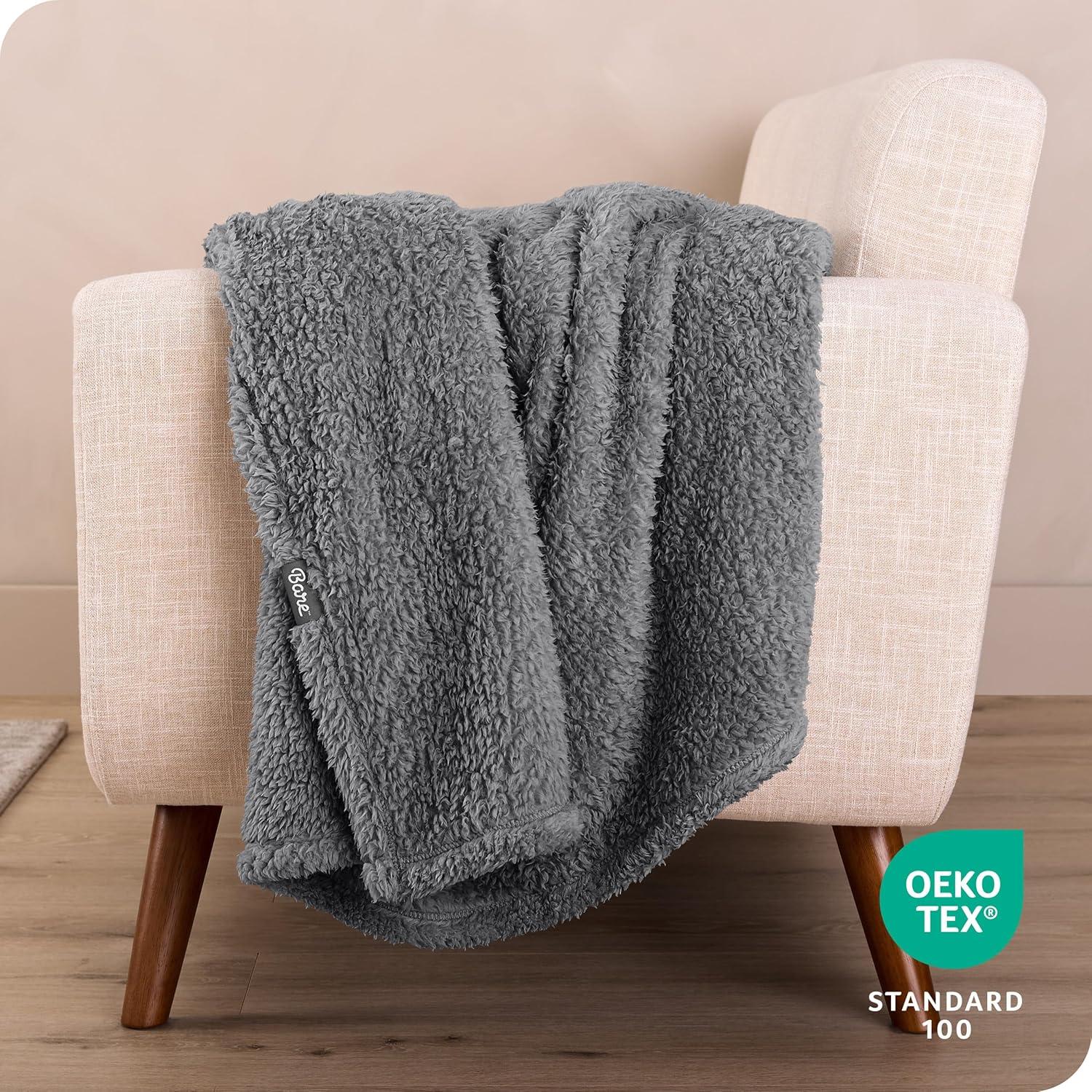 Bare Home Cozy Faux Shearling Blanket