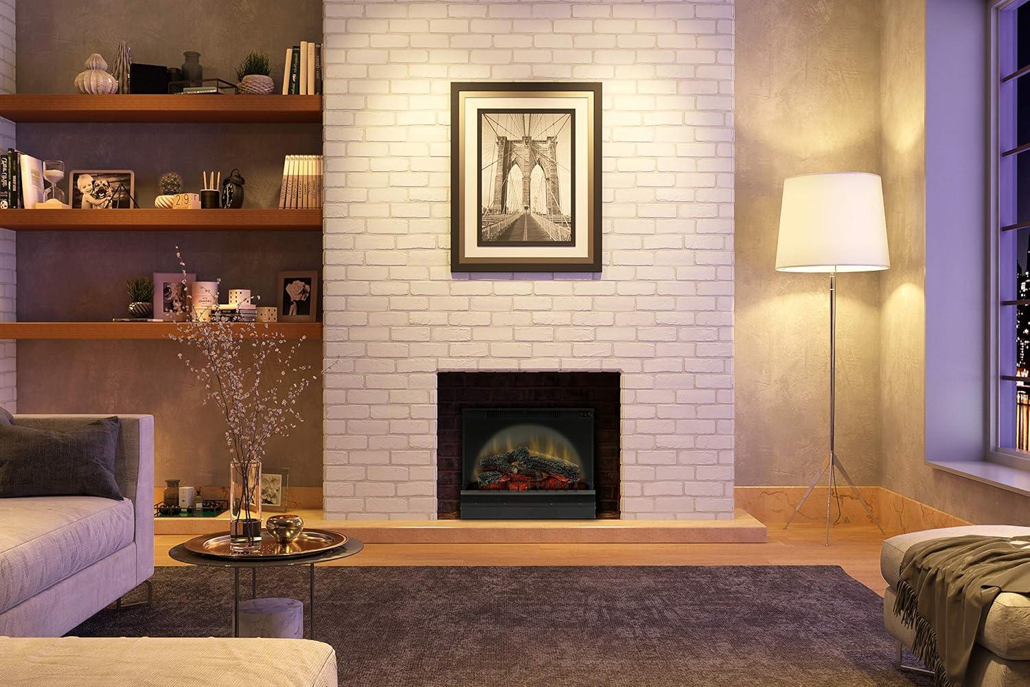 Dimplex Electraflame 23-in Plug-in Standard Electric Fireplace Log Set - Realistic Flame - 400 SQ. FT.