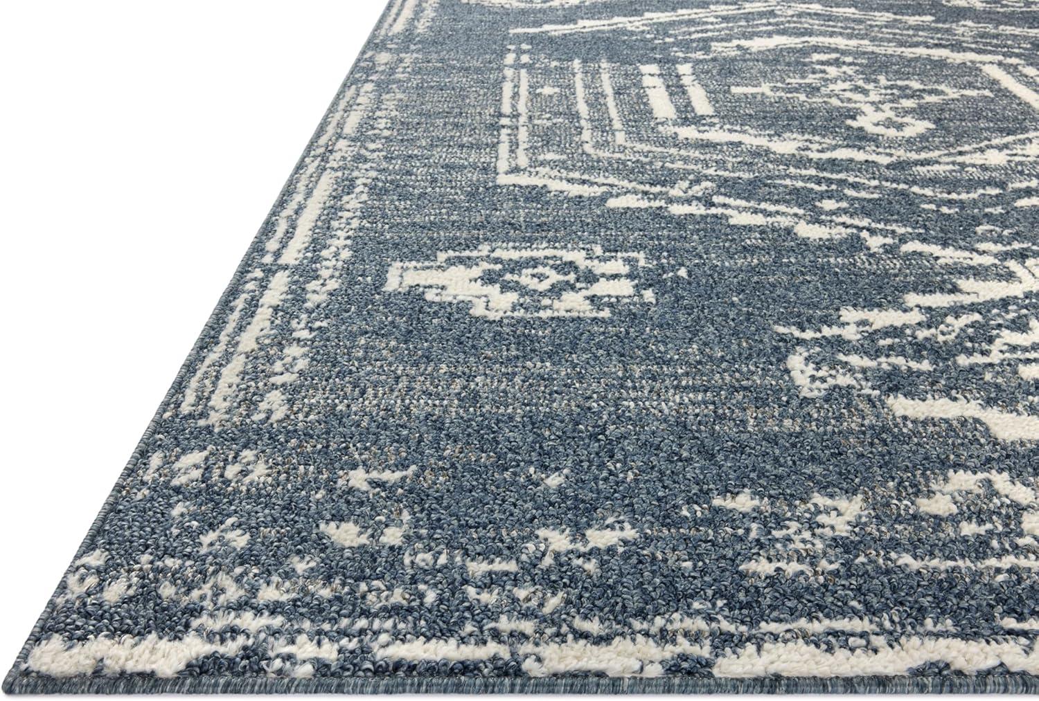 Gigi Rug by Magnolia Home by Joanna Gaines x Loloi - Denim and Ivory / 6'7" x 9'2"