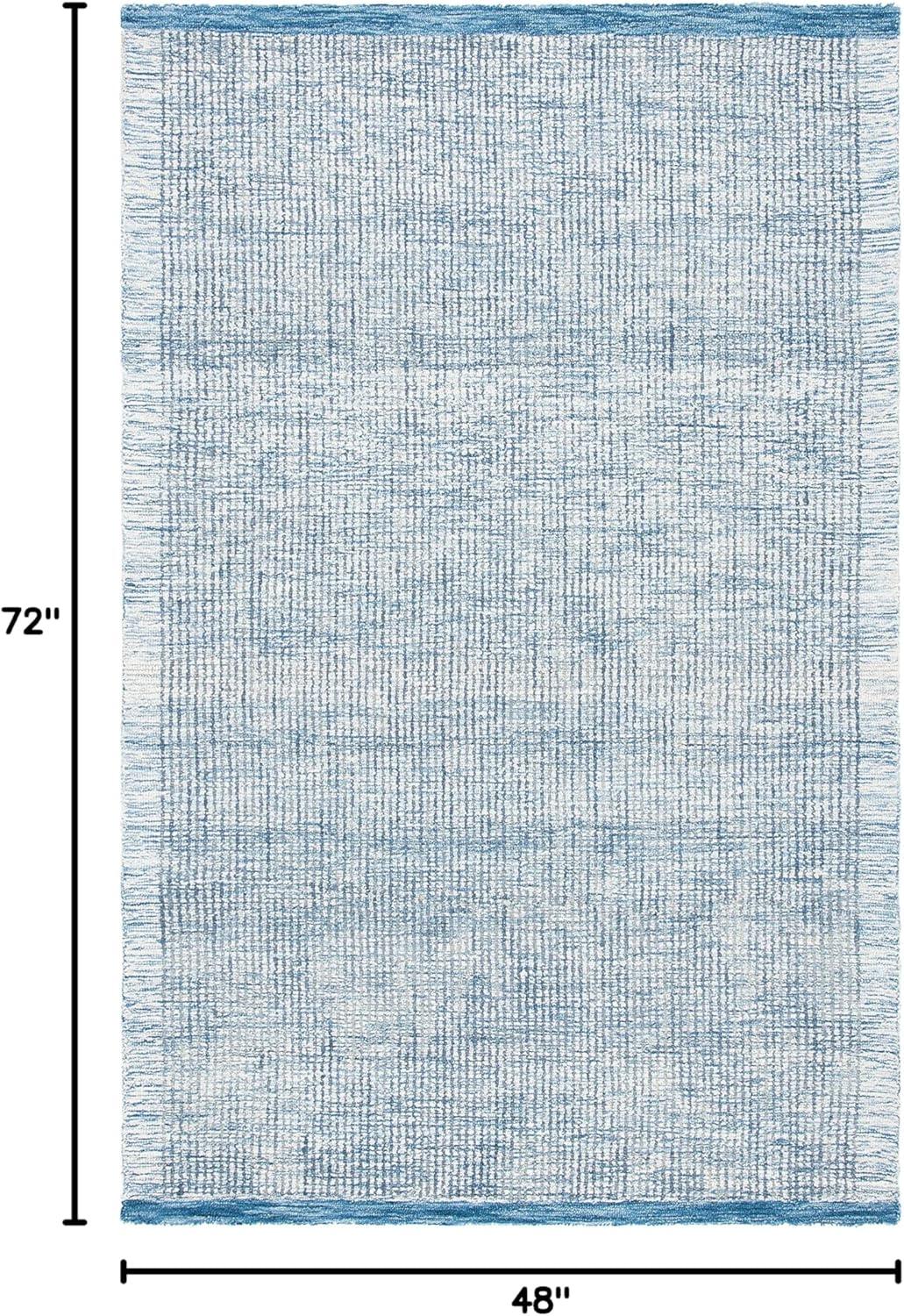 Metro MET151 Hand Tufted Indoor Area Rug - Ivory/Blue - 4'x6' - Safavieh