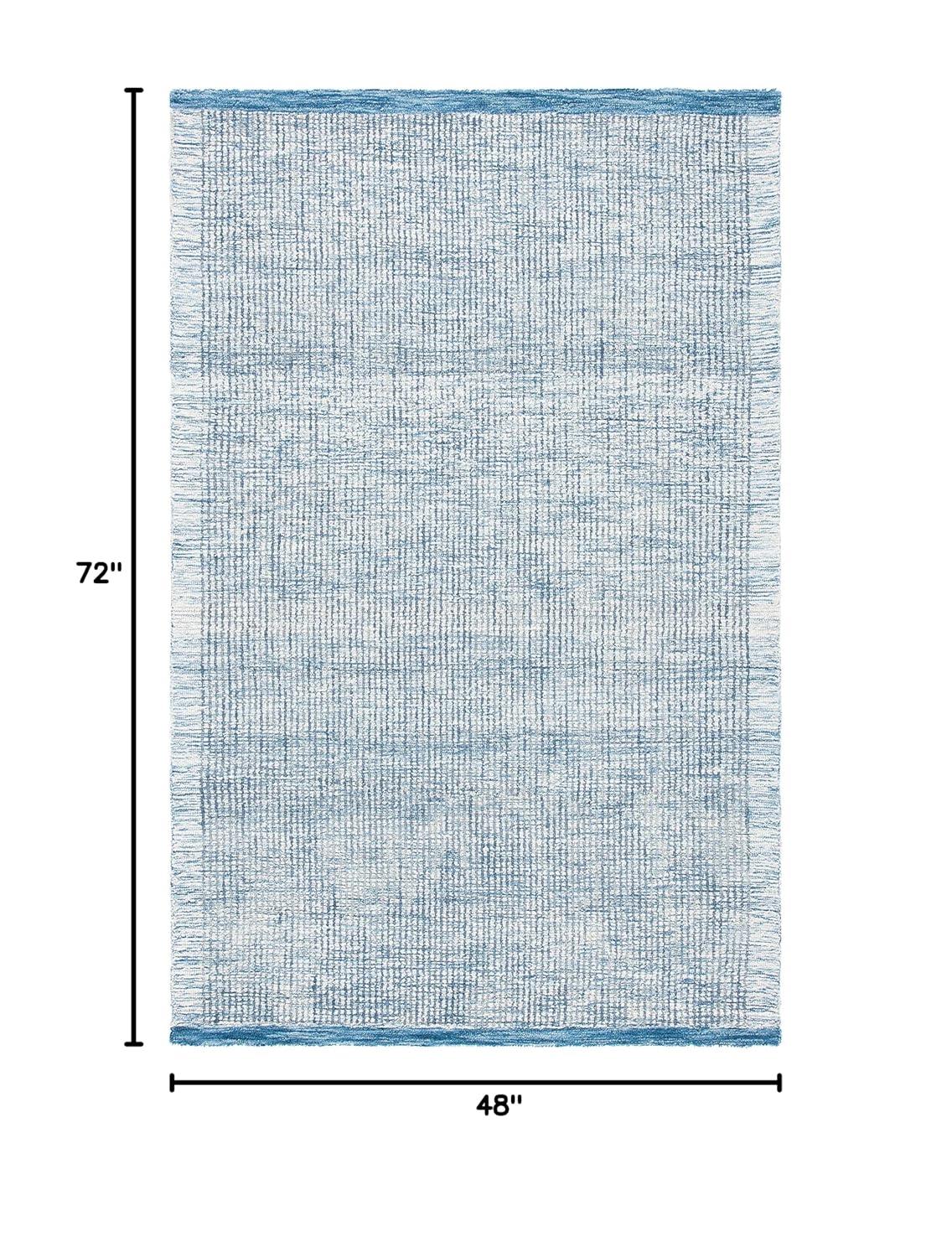 Metro MET151 Hand Tufted Indoor Area Rug - Ivory/Blue - 4'x6' - Safavieh