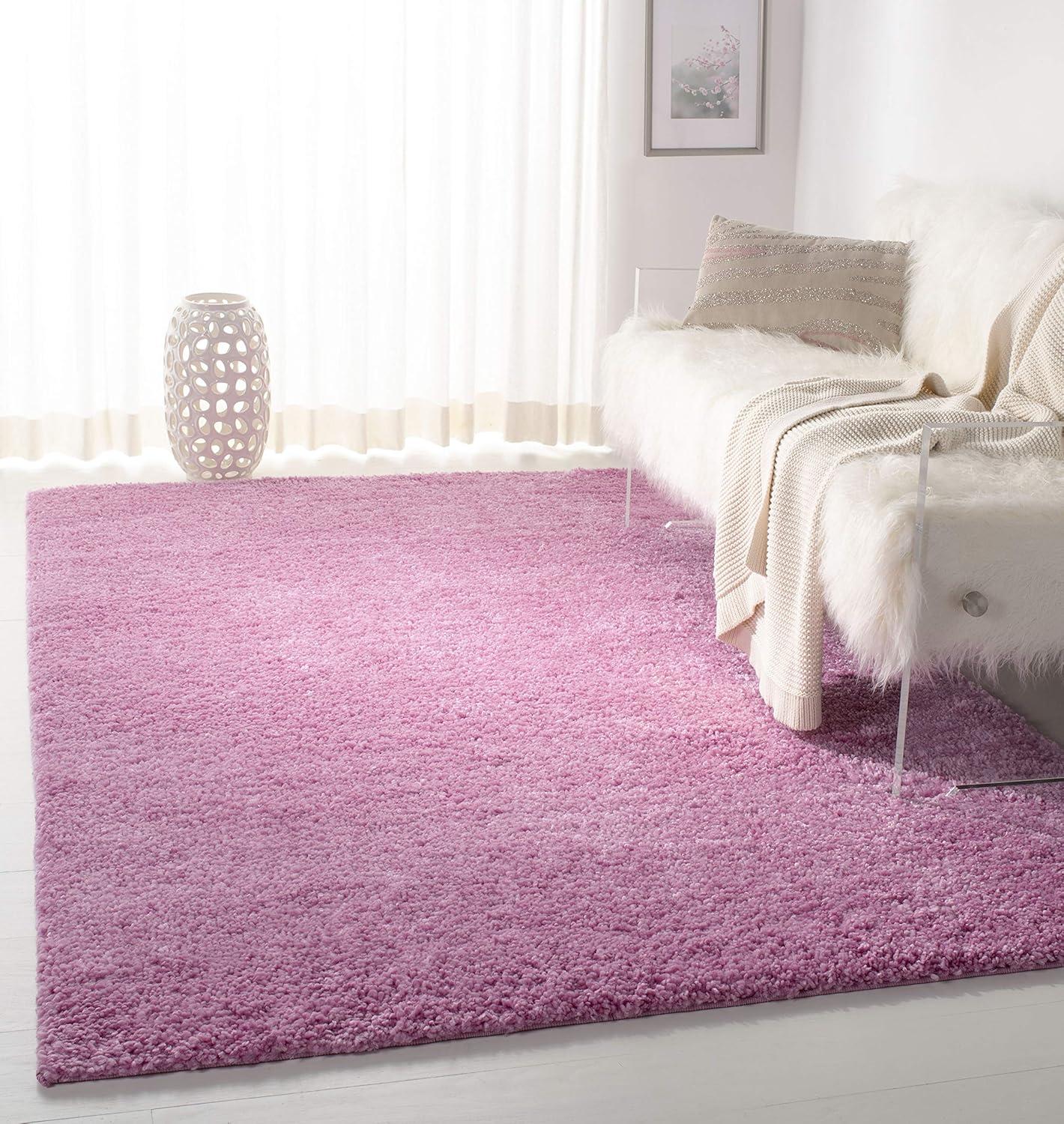 August Shag 900 AUG900 Power Loomed Indoor Area Rug - Pink - 6'x9' - Safavieh