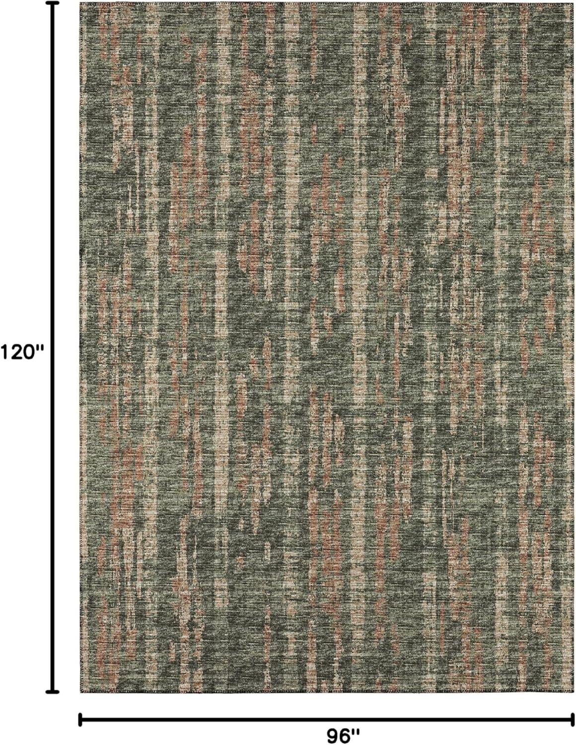 Addison Rugs Indoor/Outdoor Rylee Modern Stripes Washable Rug 8' x 10' - Green