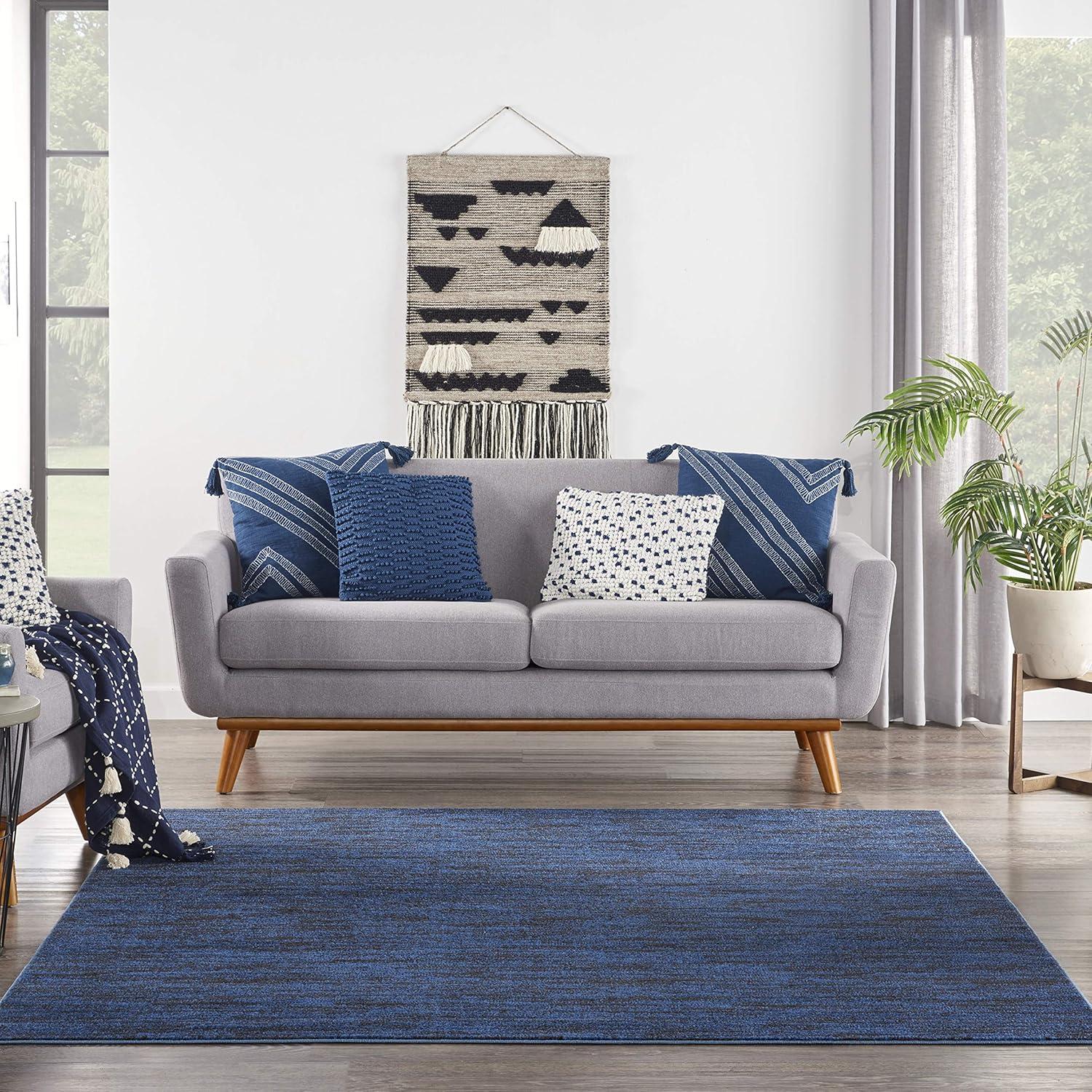 Nourison Nourison Essentials NRE01 Indoor/outdoor Area Rug - Midnight Blue 7' x square